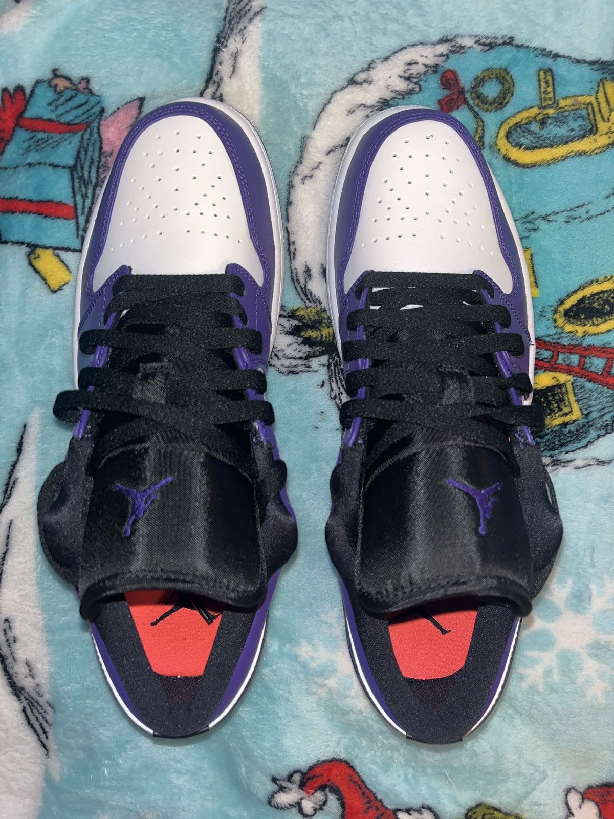 image of Air Jordan 1 Low Shoes in Purple, Men's (Size 11)