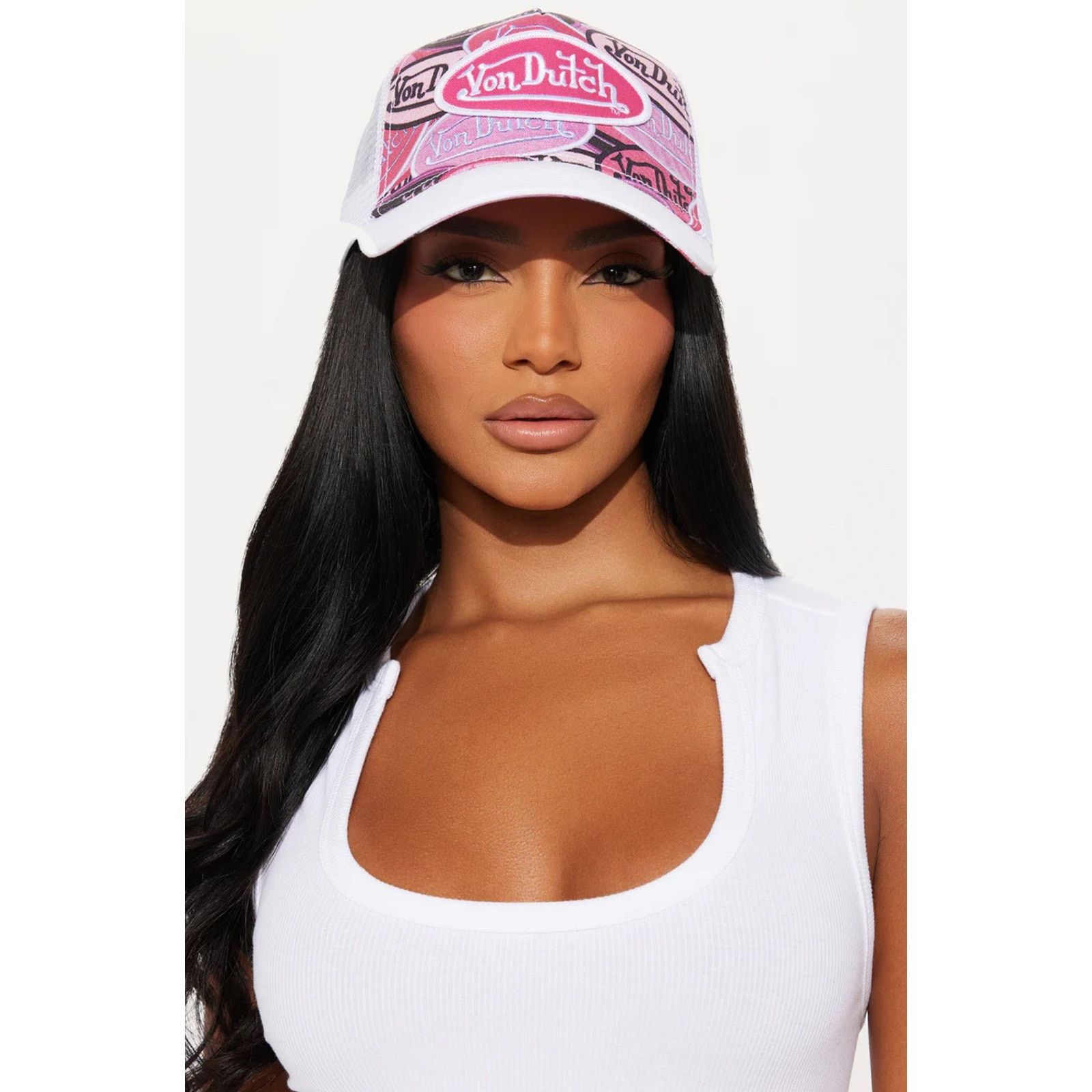 Von Dutch Von Dutch Trucker Hat Pink Billboard Snapback Cap Size ONE SIZE - 7 Thumbnail