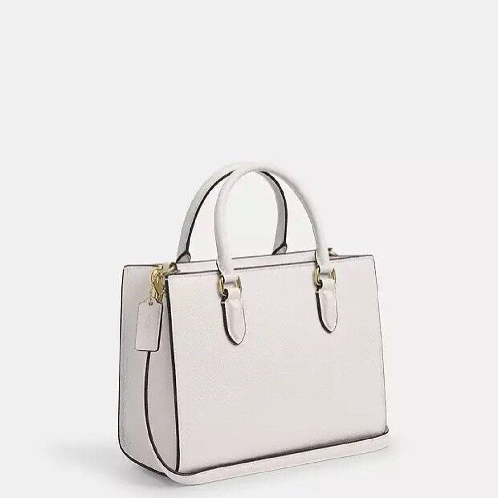 Coach NWT Coach Maggie Small Tote Bag CY668 Pebbled Leather Chalk Size ONE SIZE - 6 Thumbnail