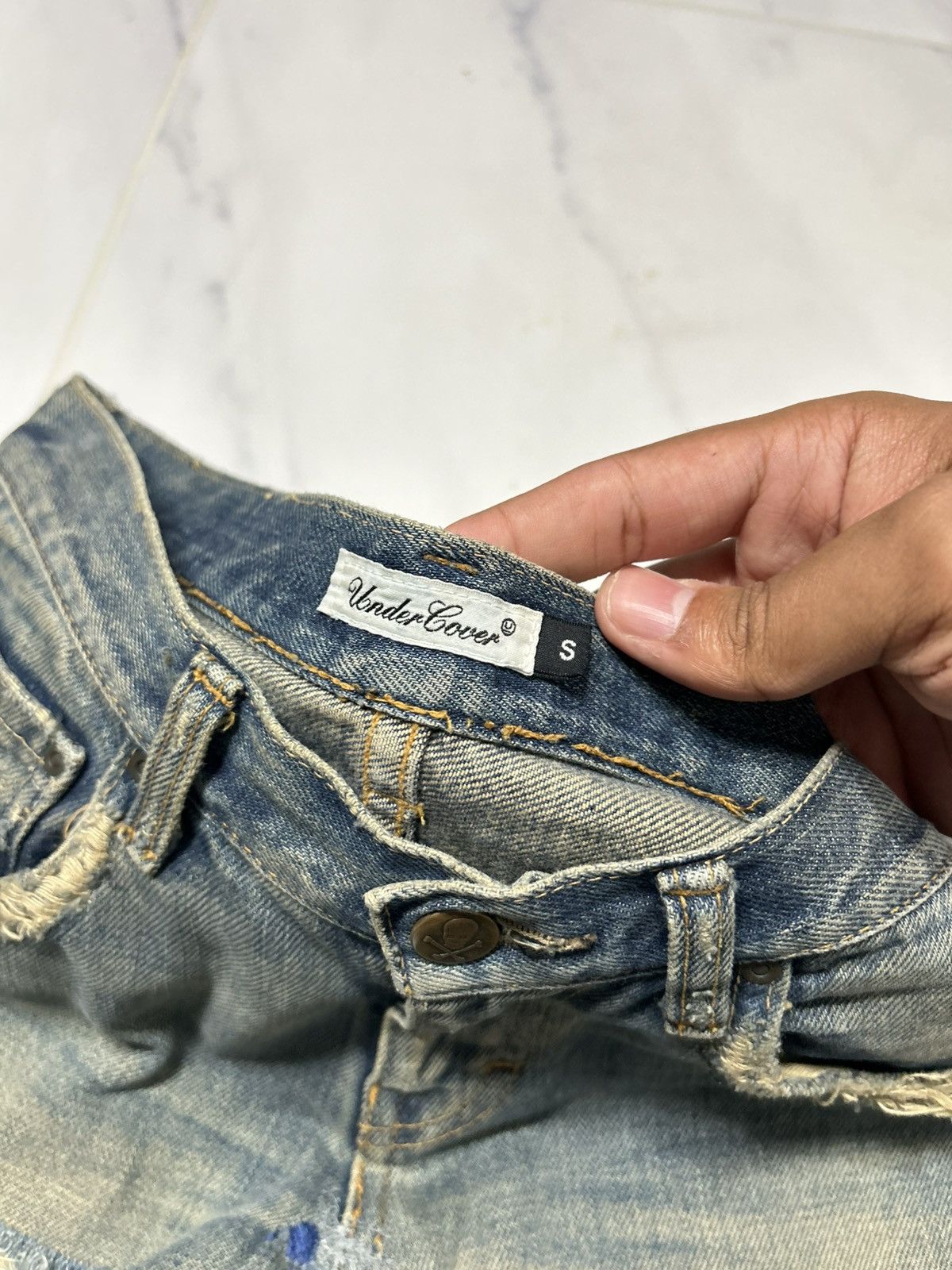 Undercover AW04 Undercover 68 Red Yarn Denim Size 26" / US 2 / IT 38 - 6 Thumbnail