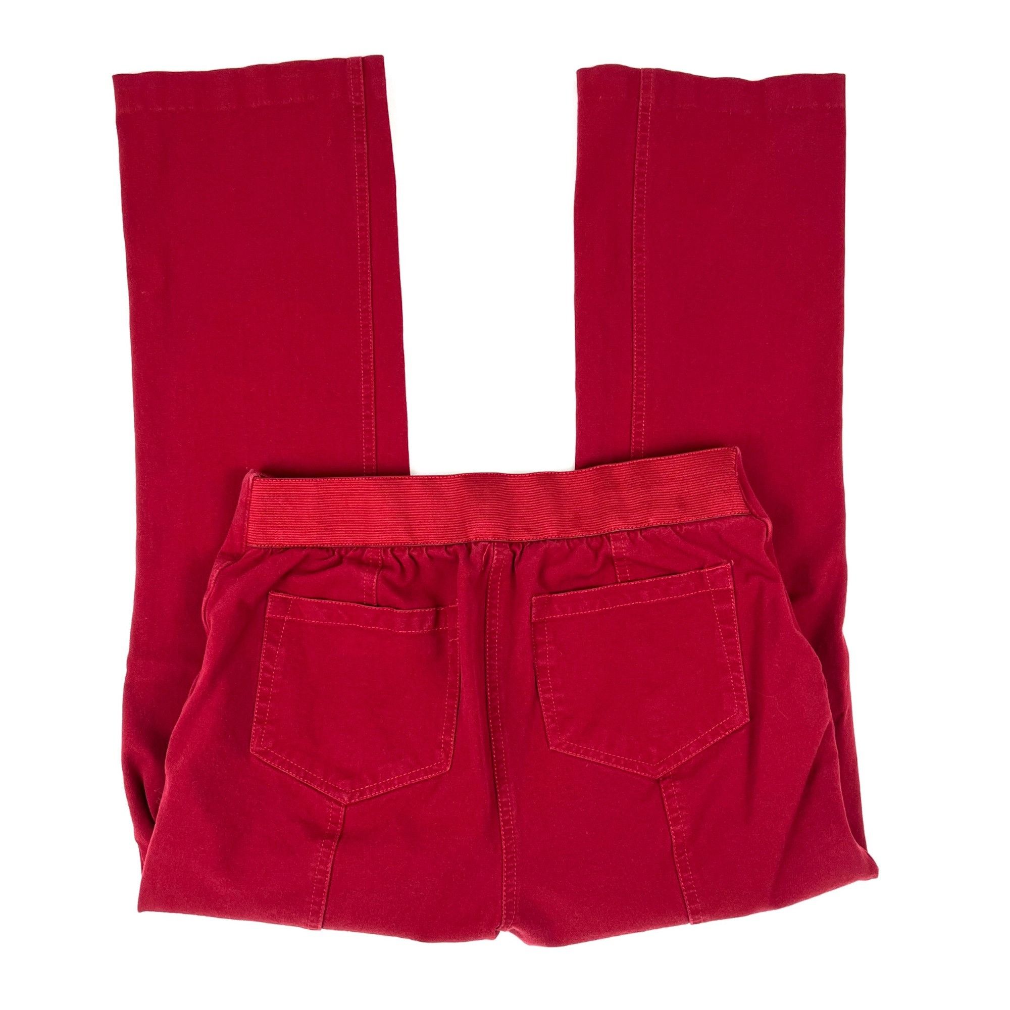 Soft Surroundings Soft Surroundings Women's Crop Pants Straight-Leg Red Pull-O Size 27" / US 4 / IT 40 - 4 Thumbnail