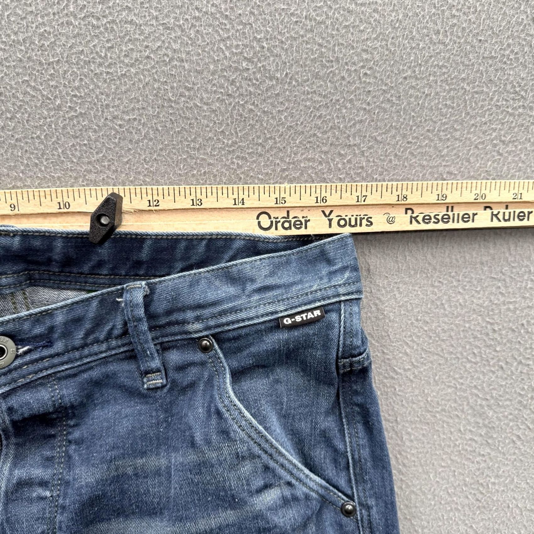 Vintage G-Star RAW Pilot 3D Slim Jeans Mens 30x29 Blue Medium Wash Tapered Biker Style Size US 30 / EU 46 - 5 Thumbnail