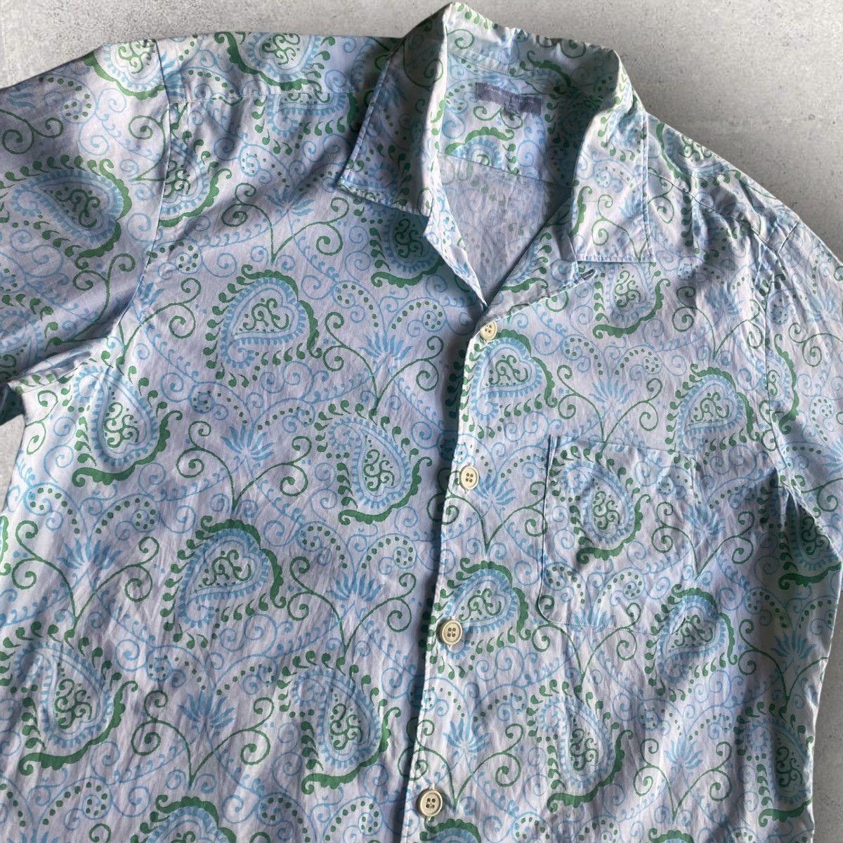Comme des Garcons SS03 Paisley Batik Open Collar Shirt Size US L / EU 52-54 / 3 - 2 Thumbnail