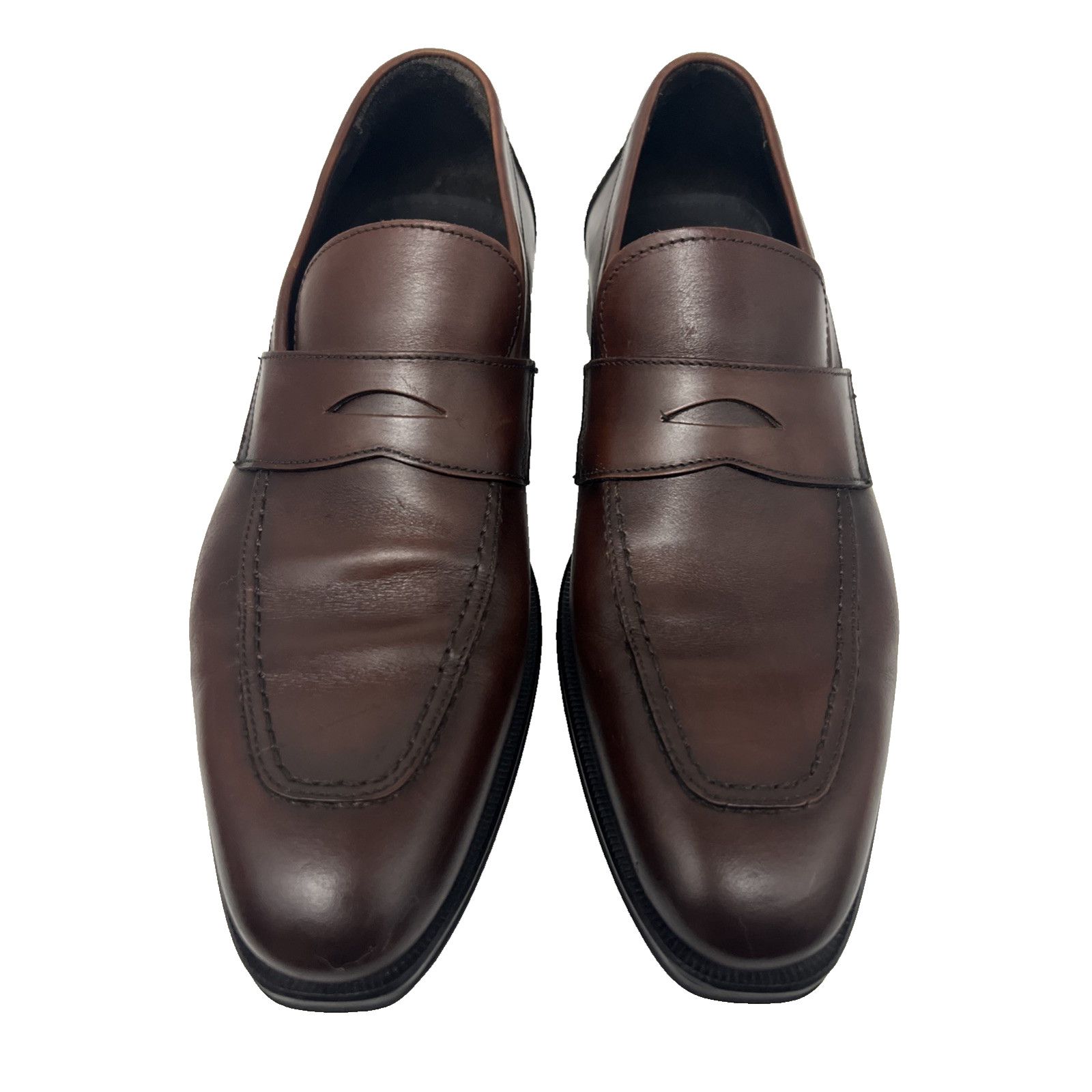 Bruno Magli Bruno Magli Hudson Penny Loafers Shoes US 10M Brown Leather Size US 10 / EU 43 - 8 Thumbnail