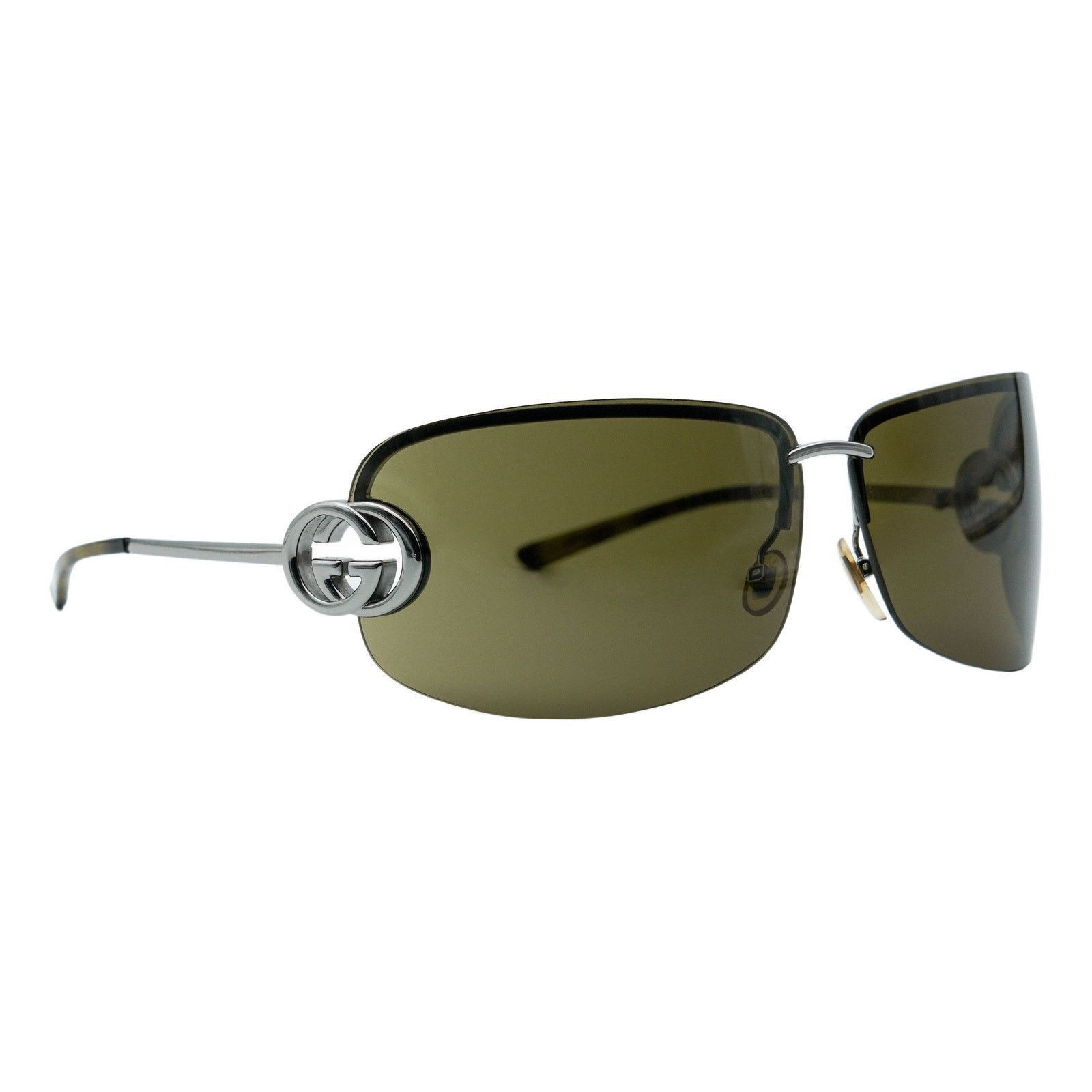 GUCCI vintage shield glasses with rhinestones Vintage Early 2000 main image 2