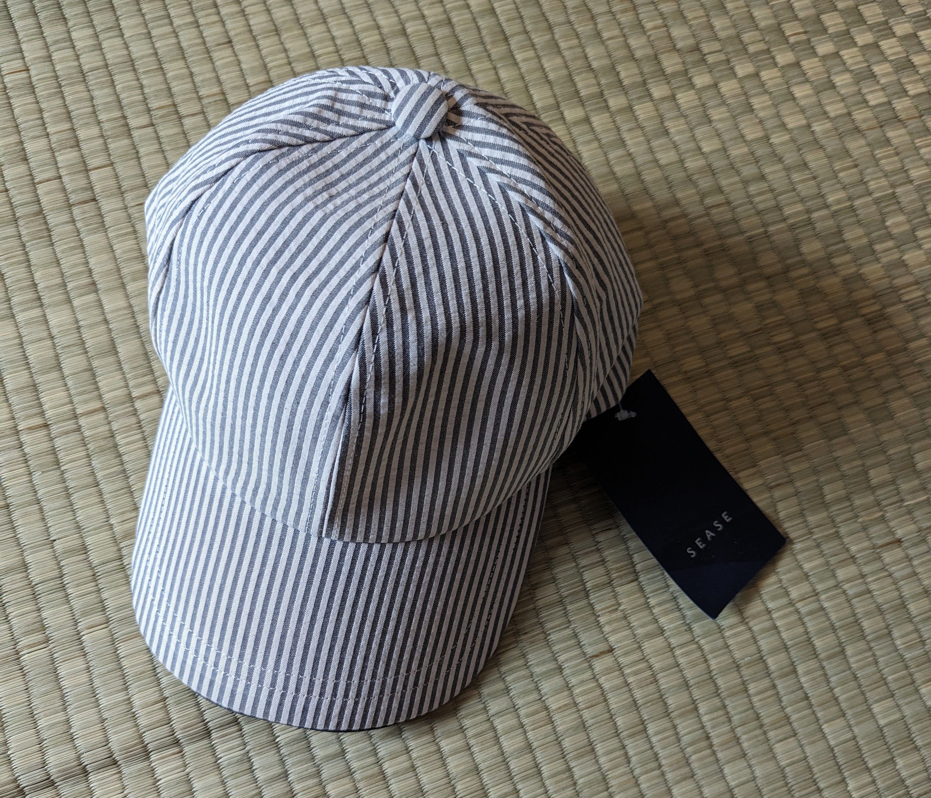 NWT Sease Pinstripe Cotton Poplin Hat Size S/M Made in Italy