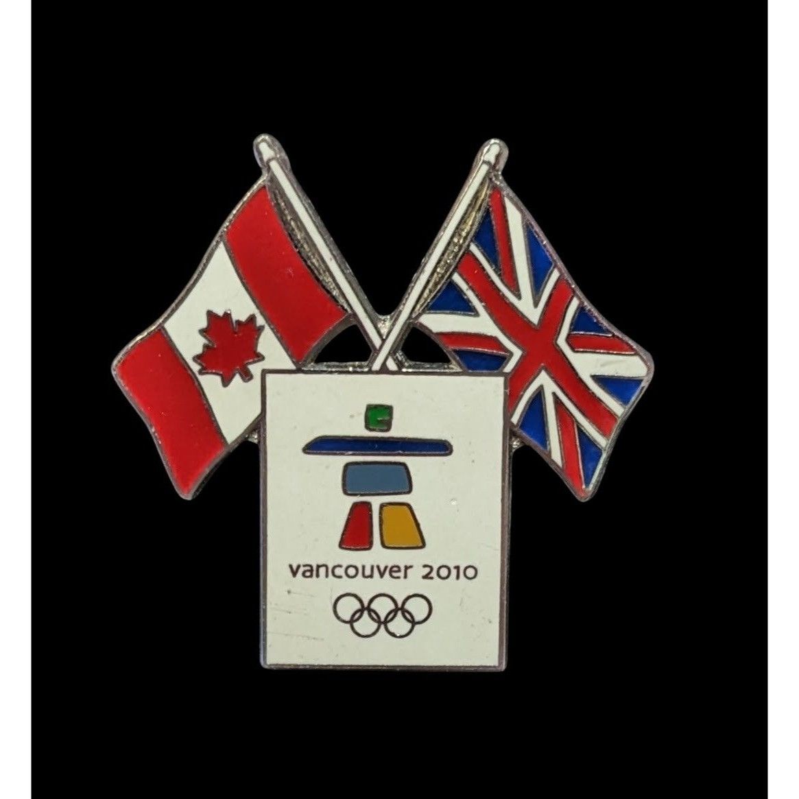 Other Vancouver 2010 Olympics Canada & UK Crossed Flags Pin Limite Size ONE SIZE - 1 Thumbnail