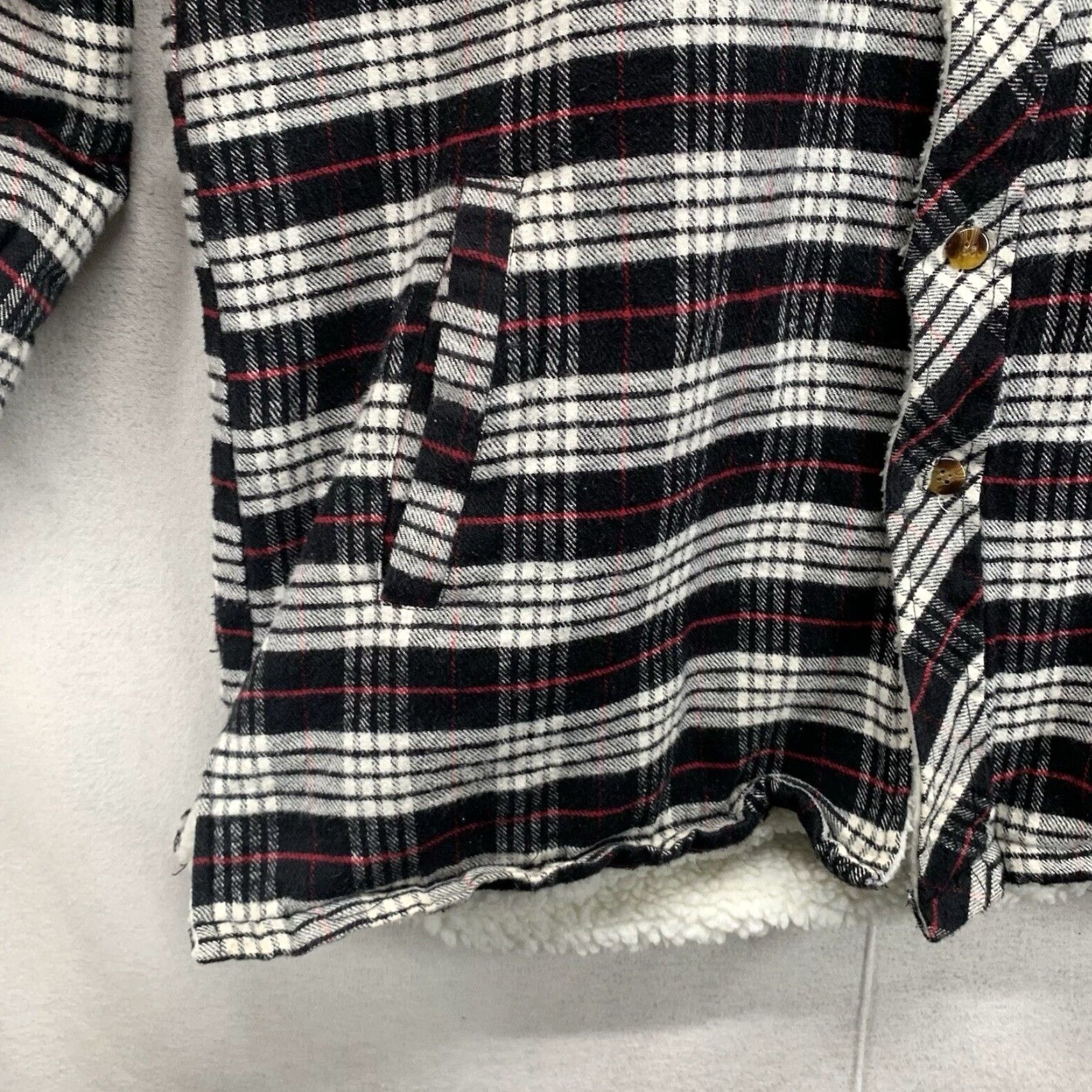 Vintage VINTAGE Men's Sherpa Lined Button Front Plaid Jacket Heavyweight Work Wear Large Size US L / EU 52-54 / 3 - 6 Thumbnail