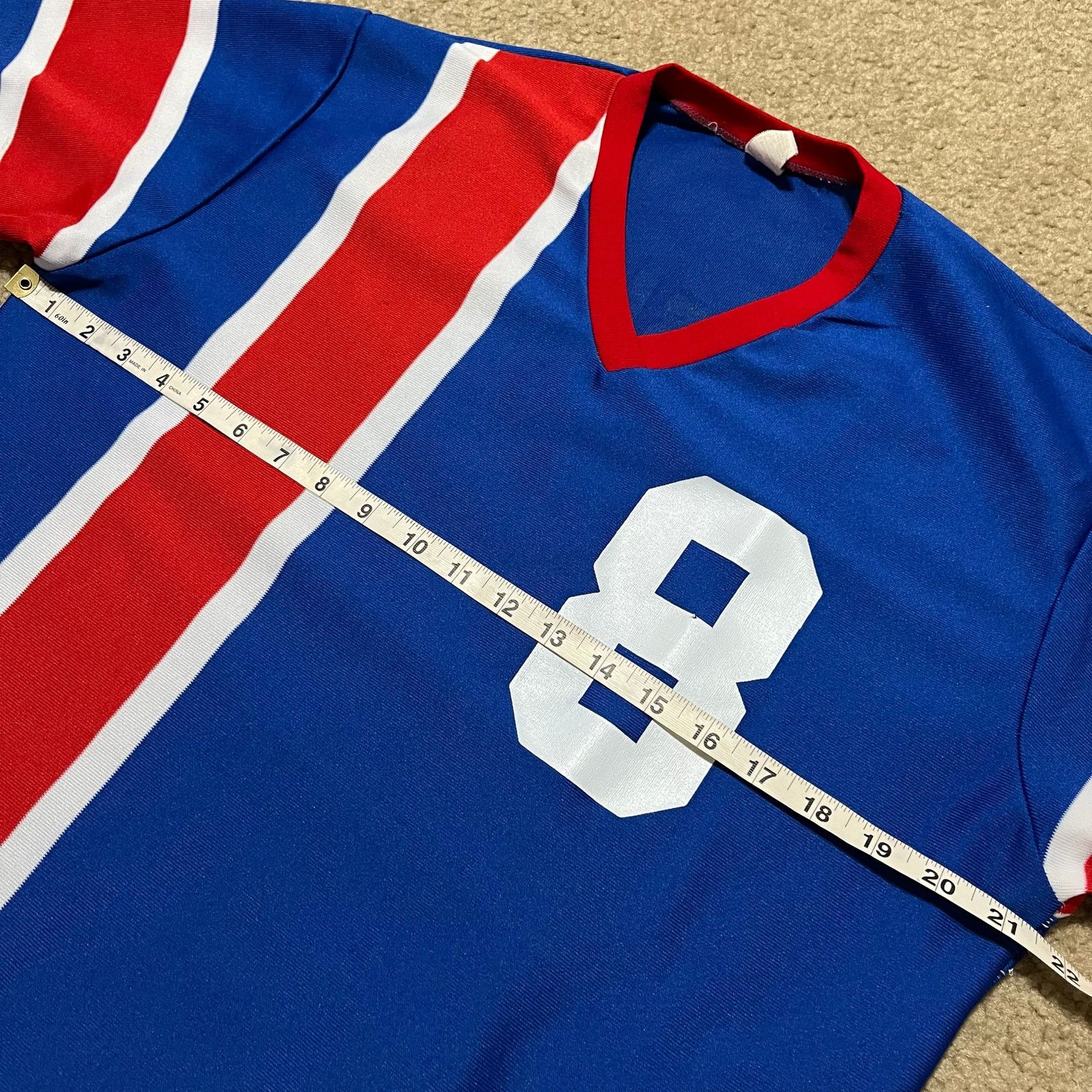 Other Vintage 80s Southern Athletic Blue/Red/White Soccer Jersey Size US L / EU 52-54 / 3 - 5 Thumbnail