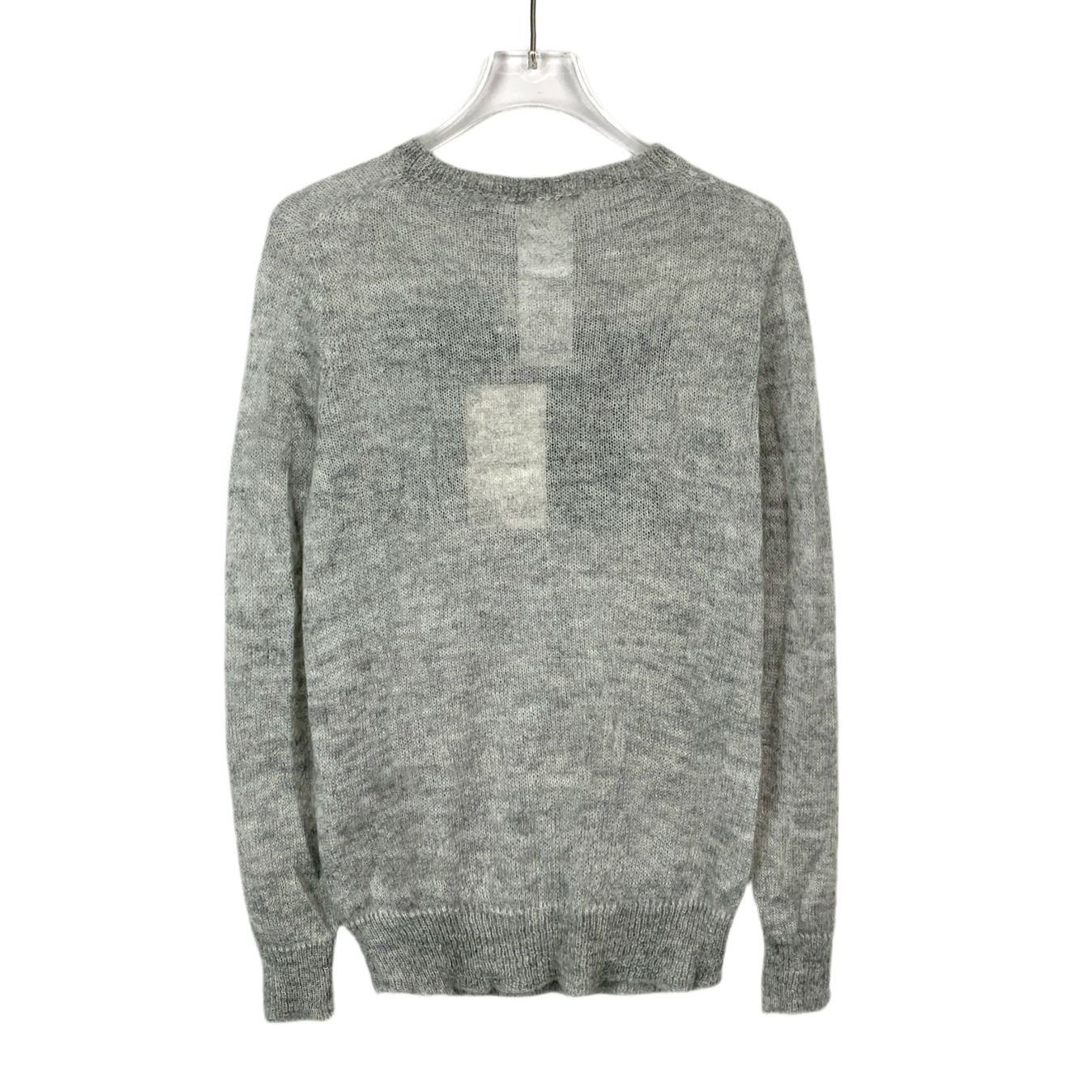 Max Mara Max Mara Womens Gray Wool & Angora Blend Sweater With Black Size XS / US 0-2 / IT 36-38 - 2 Thumbnail