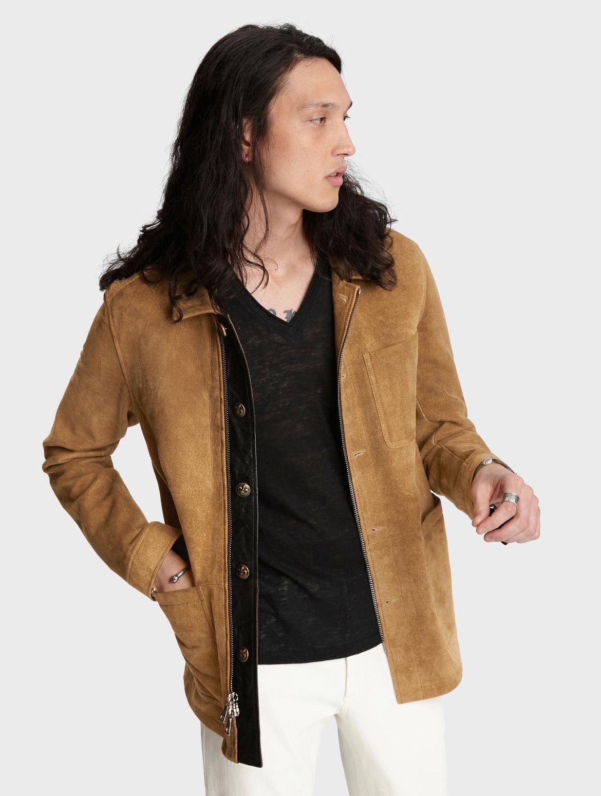 John Varvatos Suede workwear Jacket. 52 Size US L / EU 52-54 / 3 - 12 Thumbnail