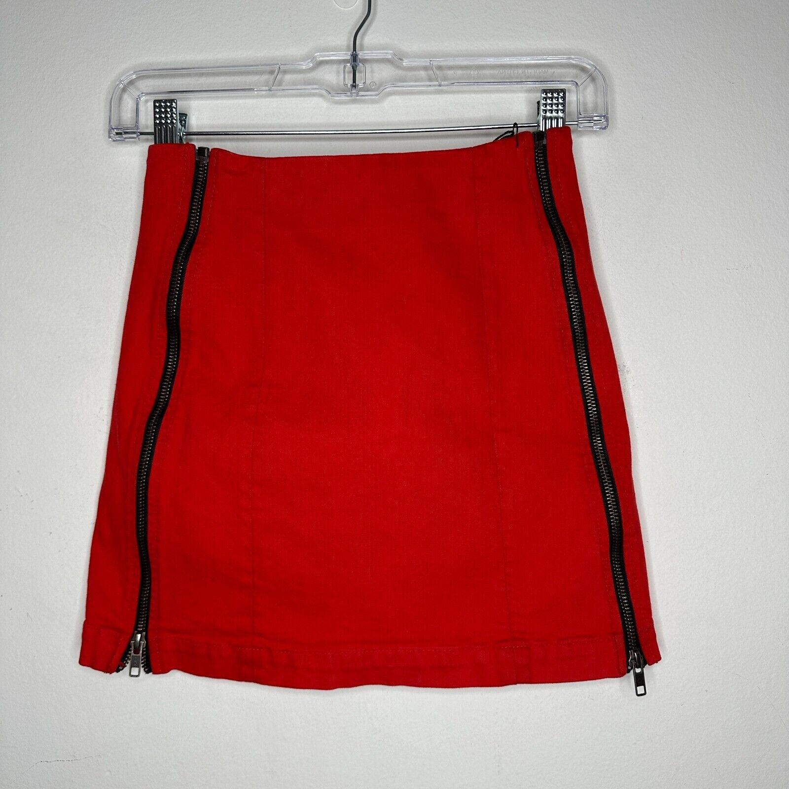 Other NWT Carmar Red Margery Pencil Skirt Black Stripe Zippers 24 Size 24" / US 00 / IT 34 - 12 Thumbnail