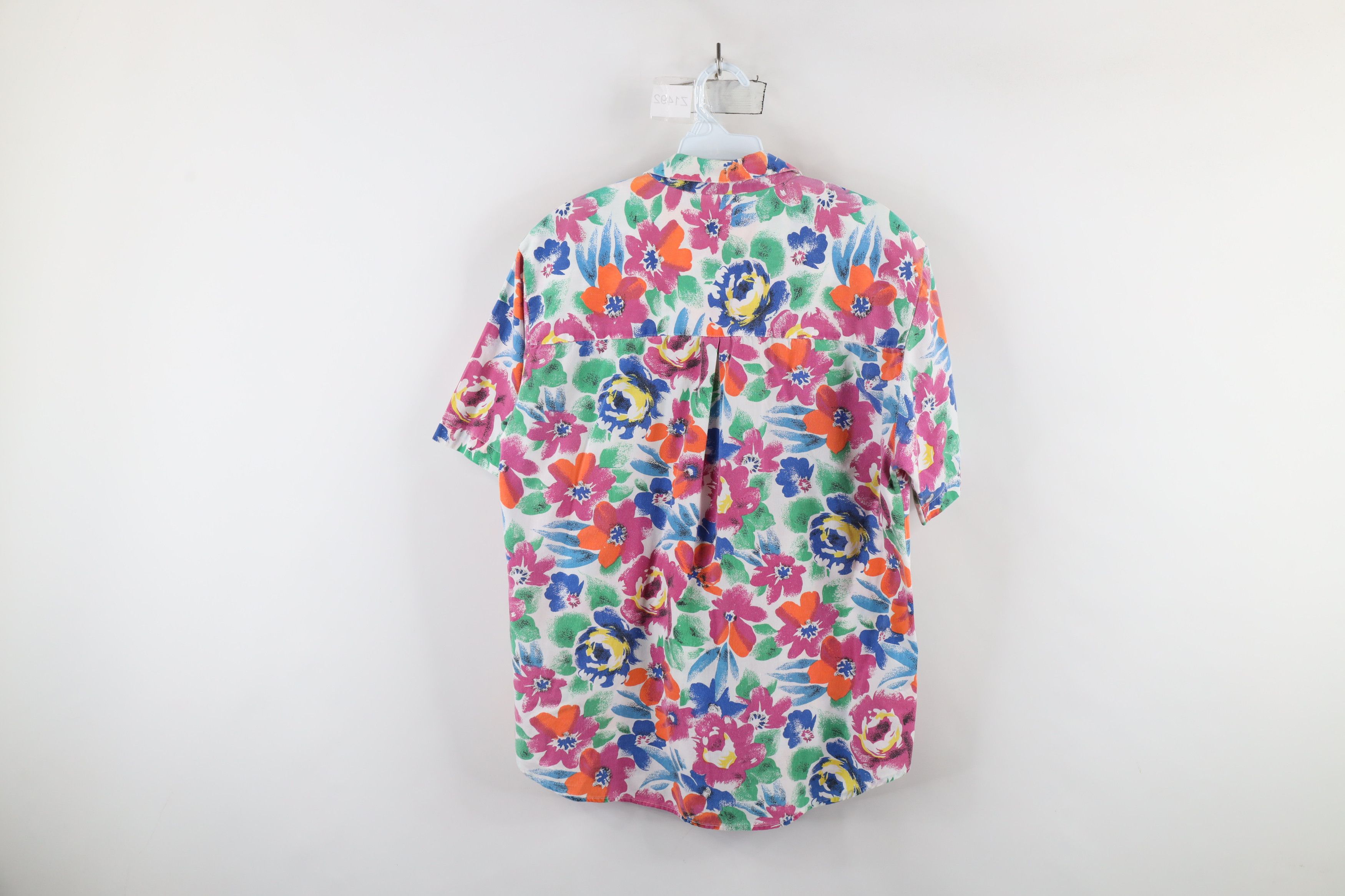 Vintage Vintage 90s Streetwear Rainbow Abstract Flower Button Shirt Size L / US 10 / IT 46 - 9 Thumbnail
