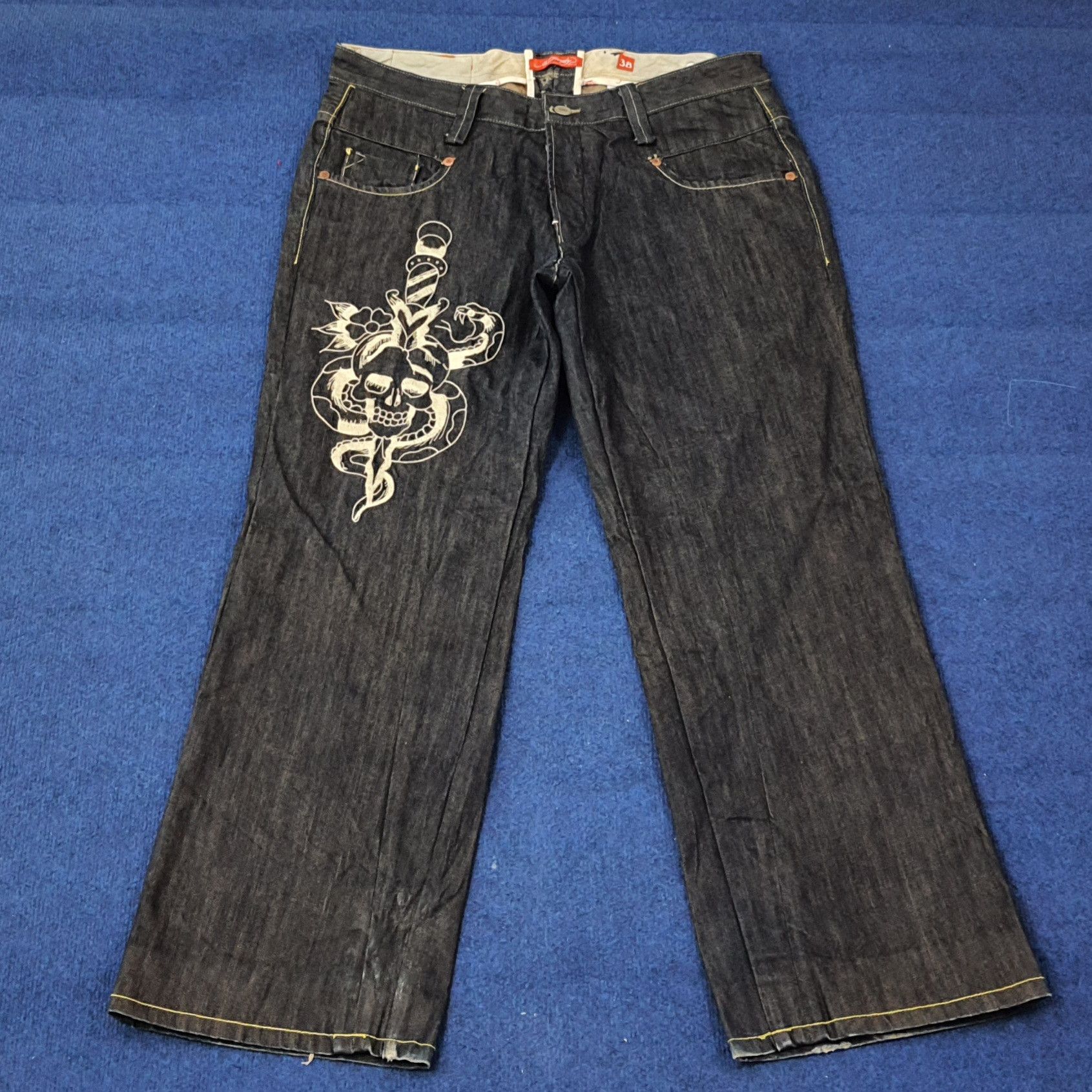 Ed Hardy Vintage Ed Hardy by Christian Audigier Jeans C258N15 Size US 38 / EU 54 - 5 Thumbnail
