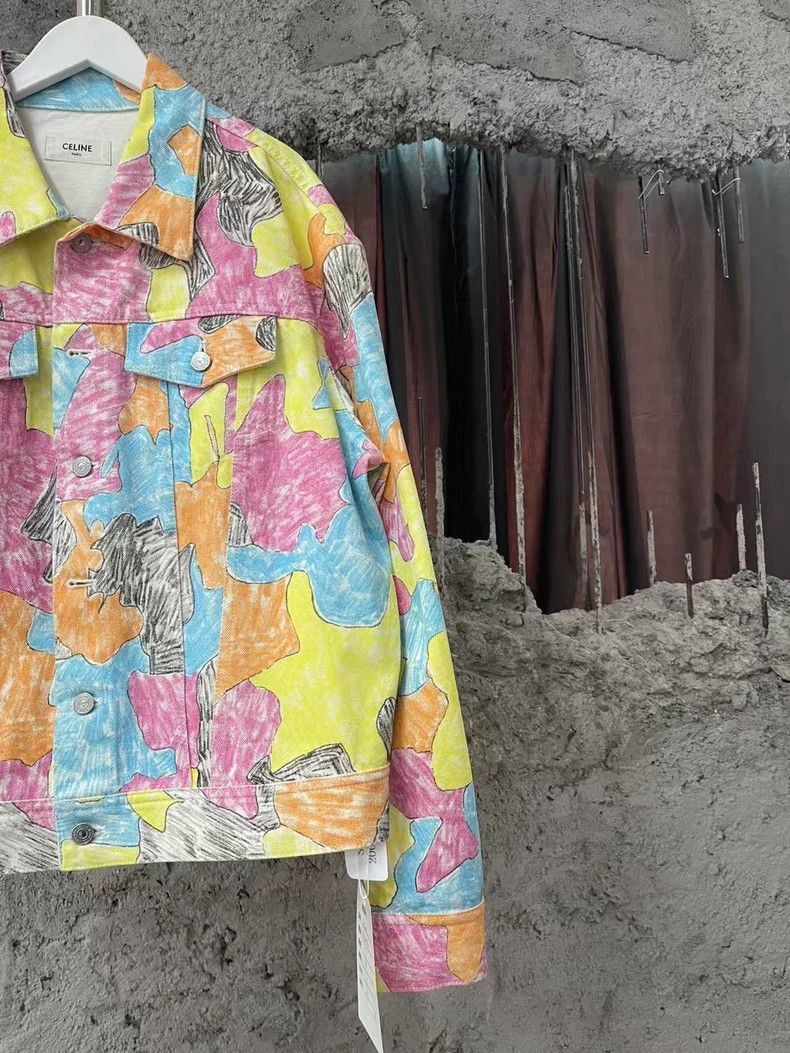 Celine Celine HandPainted Denim Jacket Size US M / EU 48-50 / 2 - 4 Thumbnail