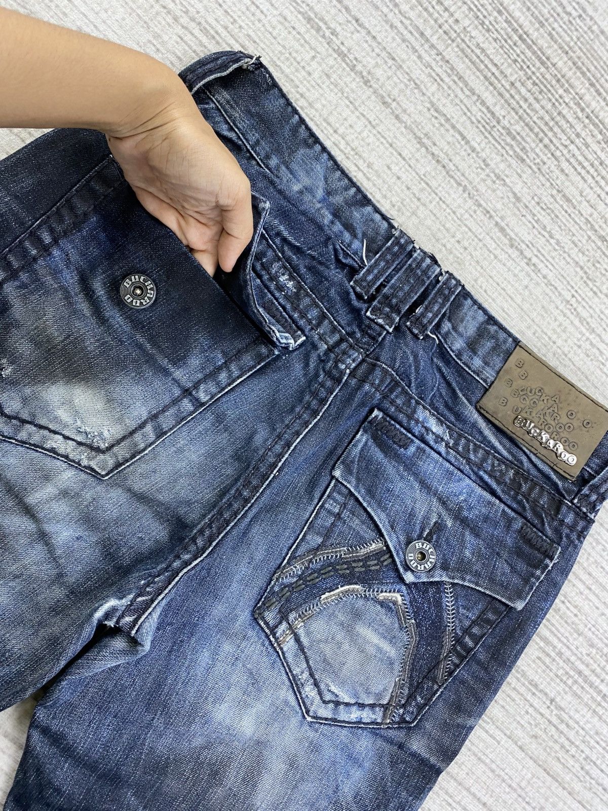 If Six Was Nine 🔥Buckaroo Jeans Distressed Rare Denim Pants Size US 32 / EU 48 - 13 Thumbnail