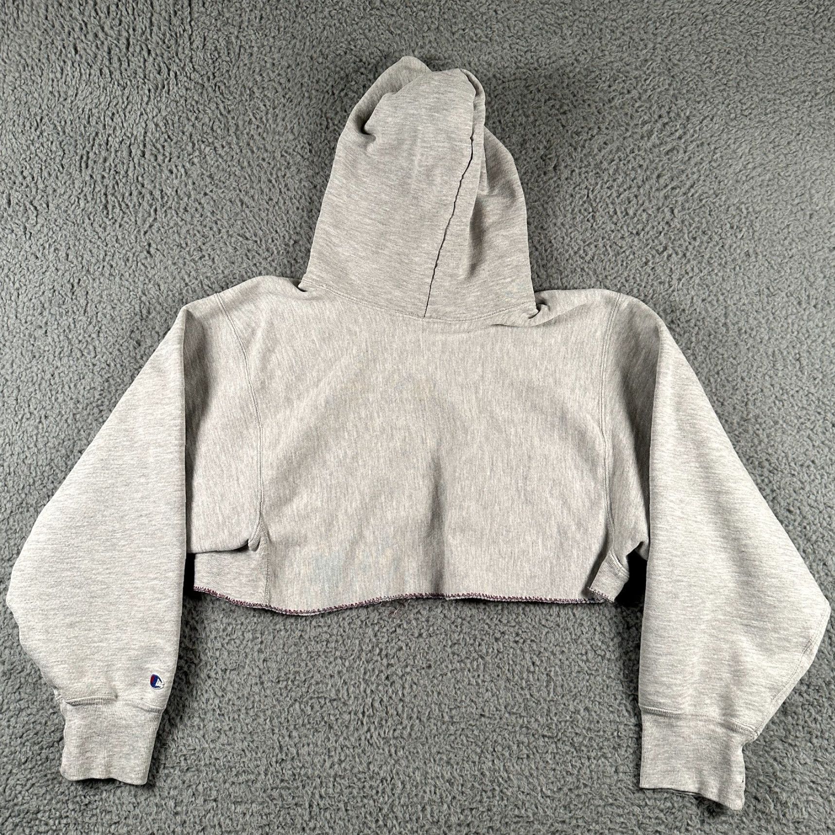 Champion VINTAGE Harvard Graduate School Champion Reverse Weave Hoodie Womens XL Crop 90s College University Gray Size XL / US 12-14 / IT 48-50 - 7 Thumbnail