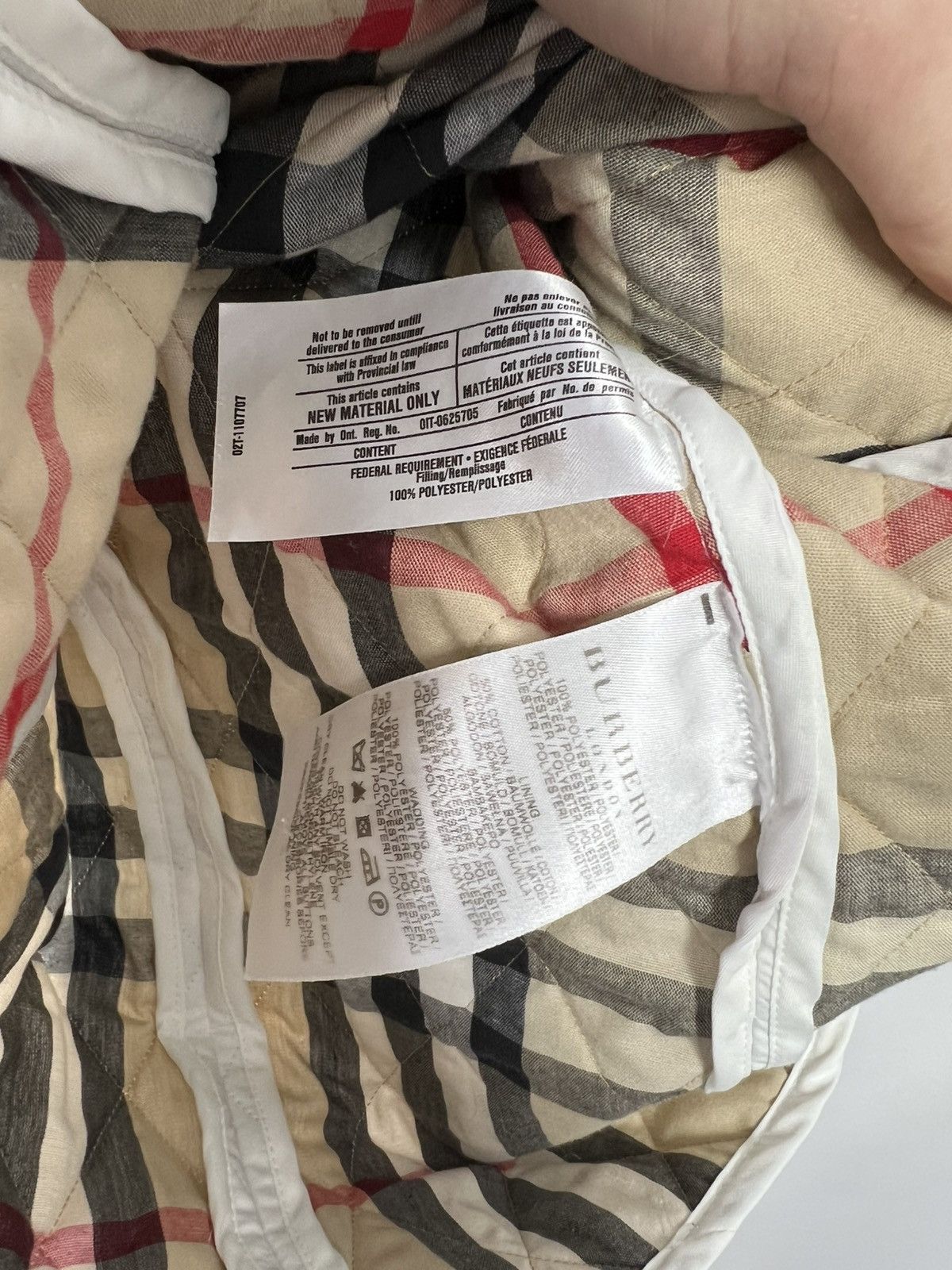 Burberry Vintage luxury Designer BURBERRY Quilted Jacket Nova Check Size L / US 10 / IT 46 - 8 Thumbnail