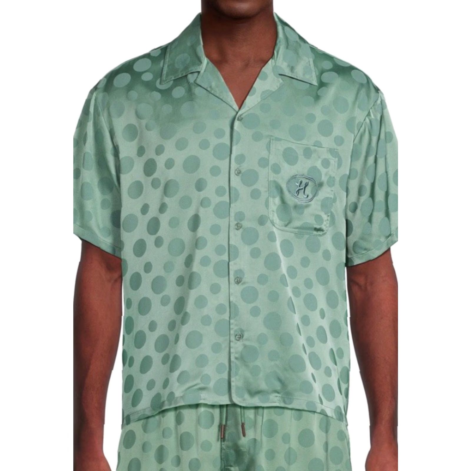Honor the Gift Honor The Gift Men’s Century Camp Button-Up Shirt XL Green Polka Dot Short Sleeve Mens XL Green Polka Dot Shirt Size US XL / EU 56 / 4 - 2 Thumbnail