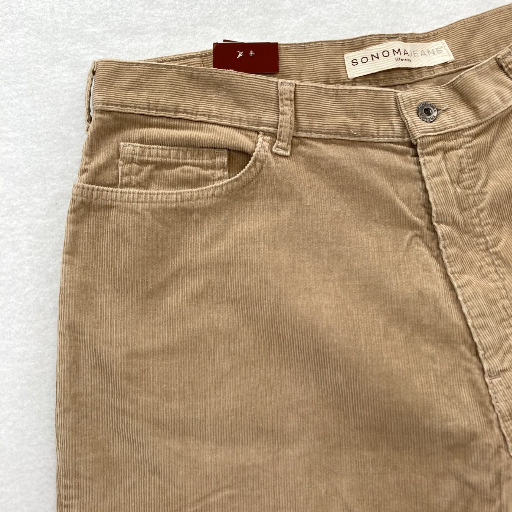 Vintage Sonoma Pants Mens 38x34 Brown Corduroy 100% Cotton Relaxed Straight Leg Mid Rise Size US 38 / EU 54 - 3 Thumbnail