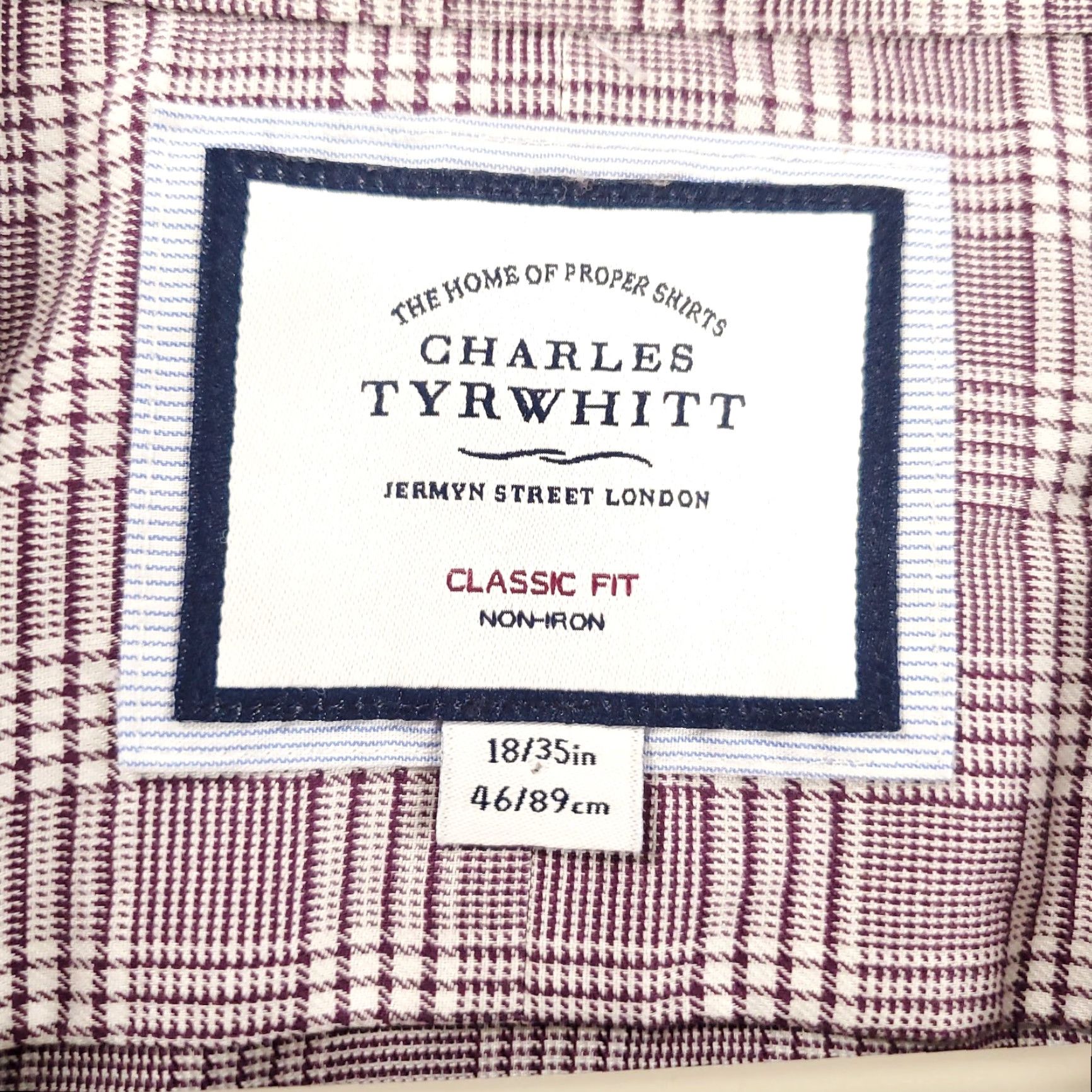 Charles Tyrwhitt Charles Tyrwhitt Shirt Men 18 Red White Classic Fit Non Iron Button Up Plaid Long Sleeve Dress Shirt Mens Regular 100% Cotton Size US XXL / EU 58 / 5 - 7 Thumbnail