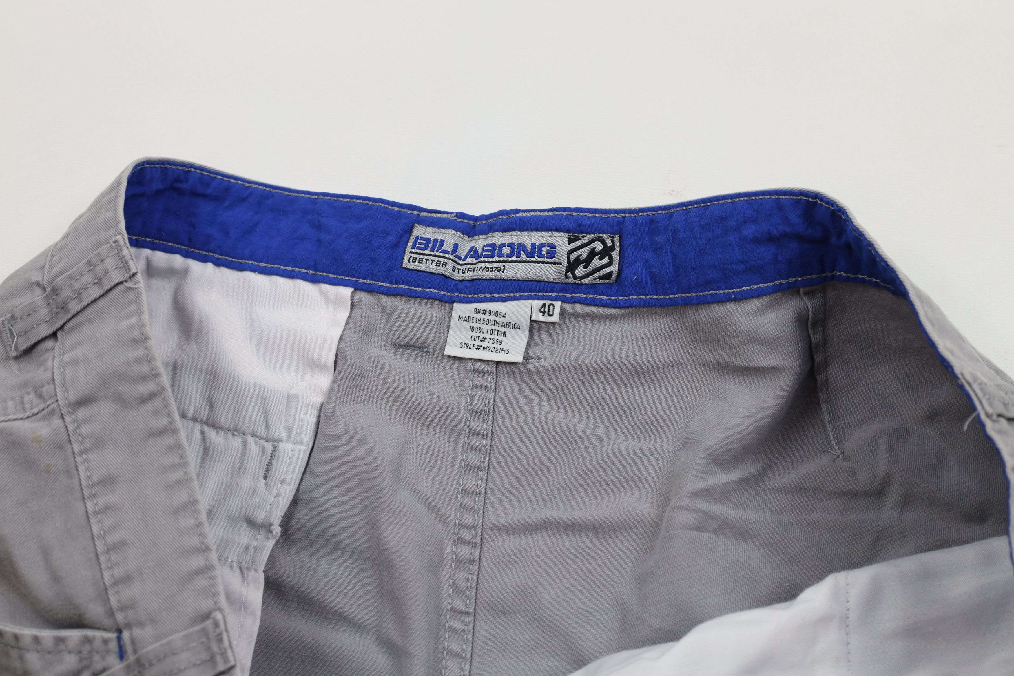 Billabong × Vintage Vintage 90s Y2K Billabong Surfing Baggy Cargo Shorts Gray Size US 40 / EU 56 - 7 Thumbnail