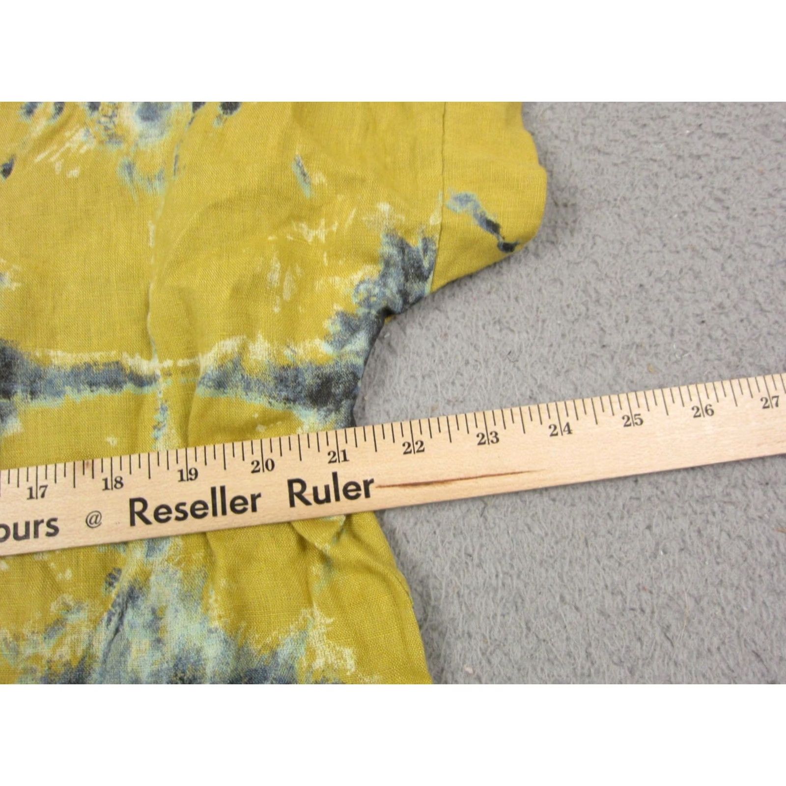 Vintage Bellambra Shirt Womens Large L Yellow Tie Dye 100% Linen Blouse Casual Classic Size L / US 10 / IT 46 - 7 Thumbnail