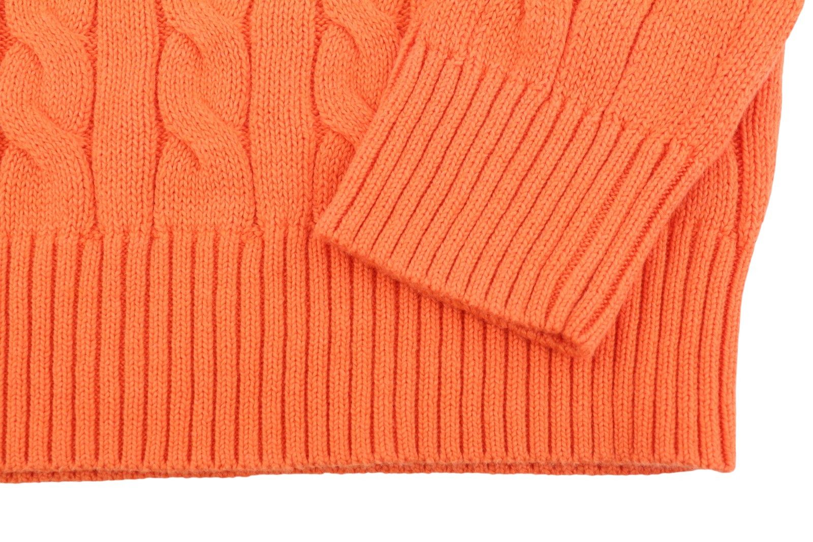 Ralph Lauren ORANGE M Cable Knit Pullover Jumper 86915 Size US M / EU 48-50 / 2 - 6 Thumbnail