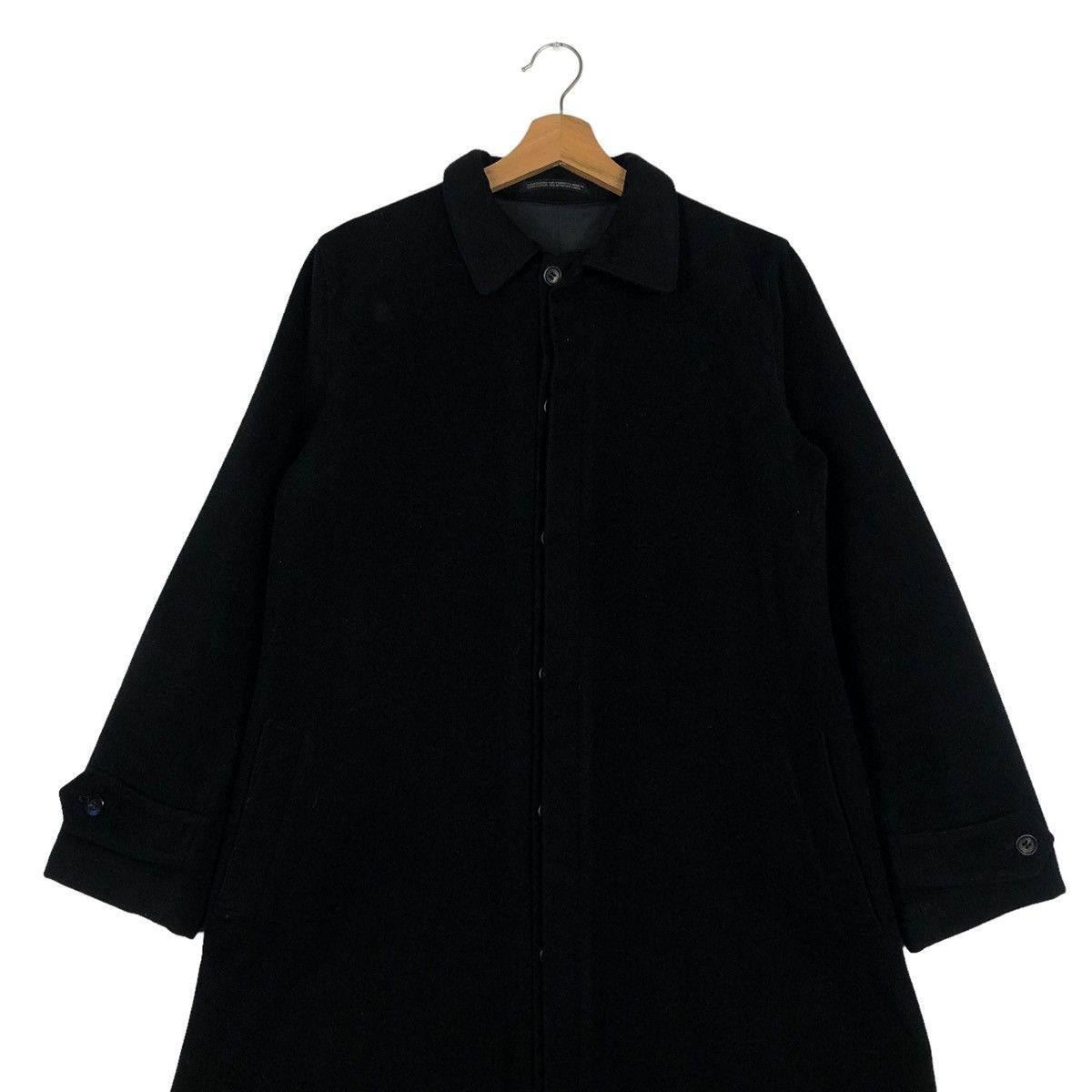Yohji Yamamoto ☄️Rich Black - Fly Coats Wool Long Jacket Y’s Yohji Yamamoto Size US M / EU 48-50 / 2 - 3 Thumbnail