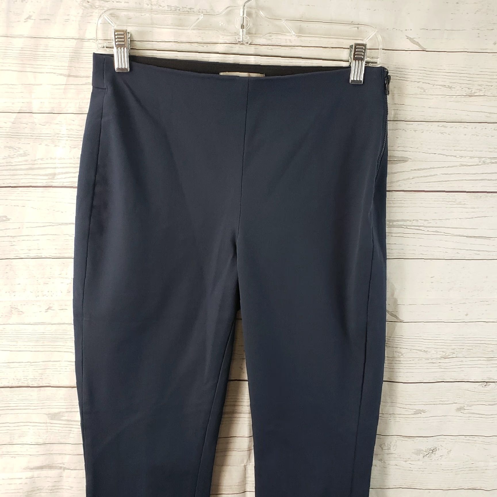 Everlane Everlane Womens Pants Side Zip 4 Solid Blue Mid Rise Cotton Blend Cropped Skinny Inseam 28.5 Size 27" / US 4 / IT 40 - 2 Thumbnail