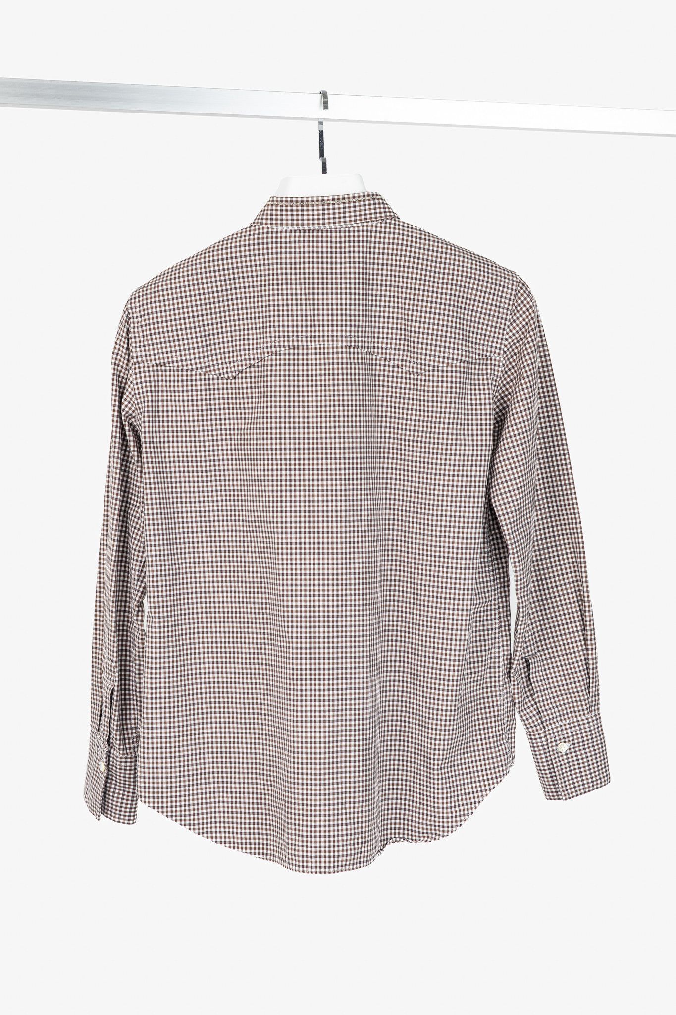 Brunello Cucinelli Brunello Cucinelli Gingham Cotton Monili Button Shirt Size M / US 6-8 / IT 42-44 - 2 Thumbnail
