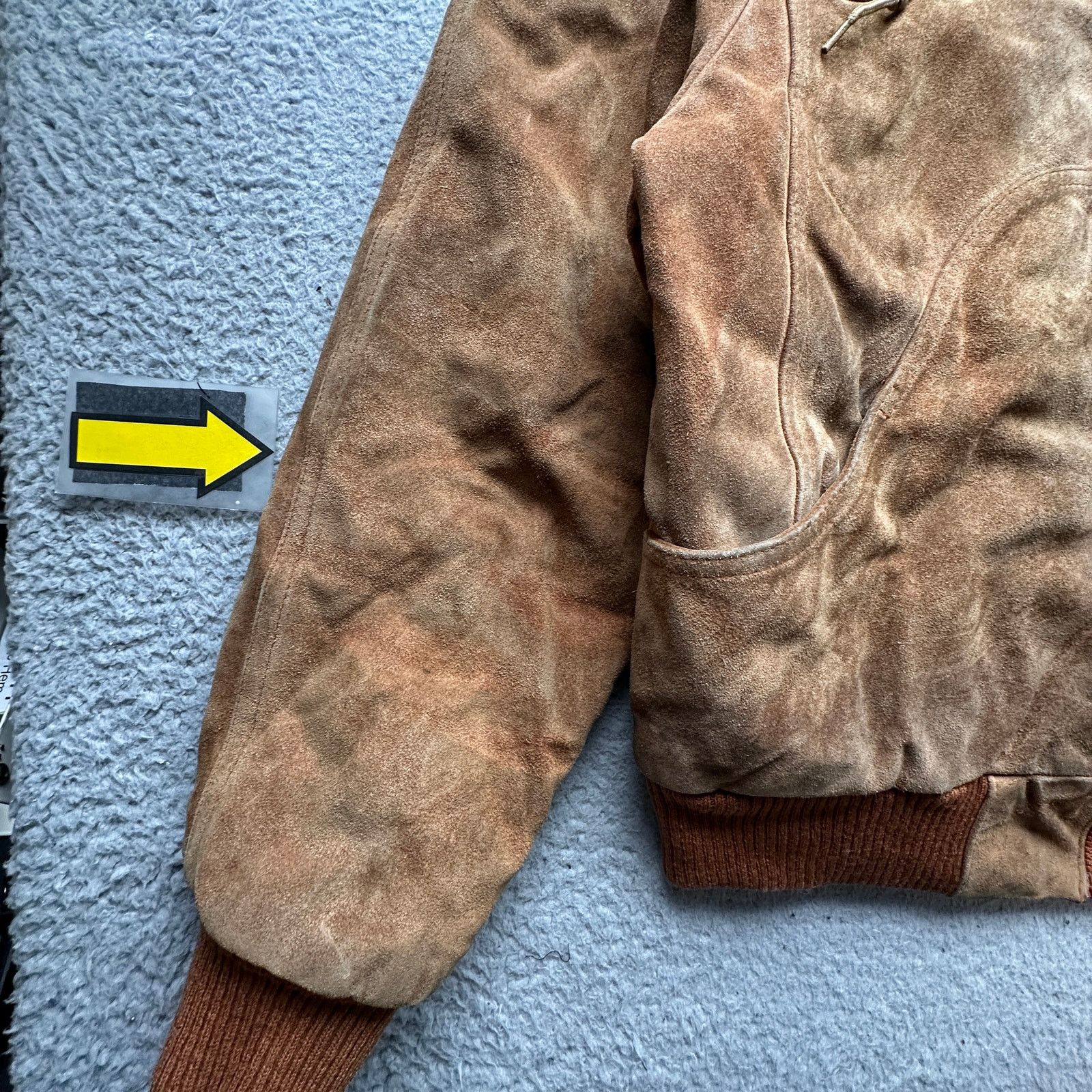 Other Vintage Bermans Suede Leather Heavy Hooded Jacket 44 Large Size US L / EU 52-54 / 3 - 13 Thumbnail