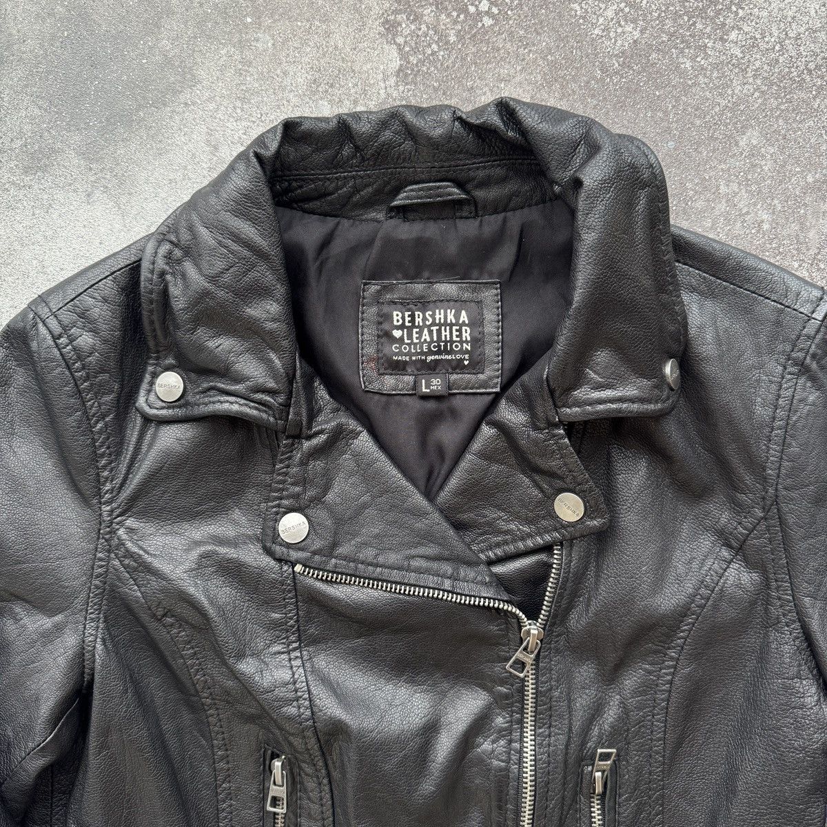 20471120 Bershka Vintage Y2K Leather Biker 3/4 Sleeve Cropped Jacket Size S / US 4 / IT 40 - 6 Thumbnail
