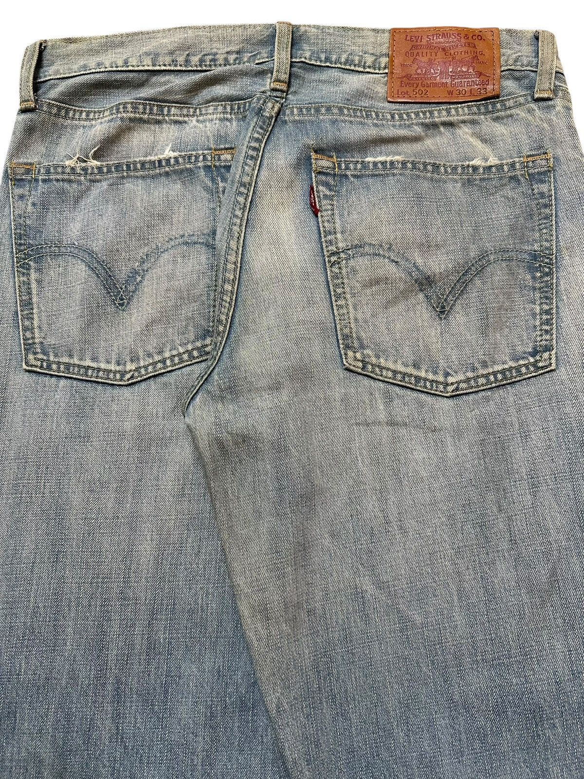 Levi's Vintage 90s Levis 502 Mud Faded Wash Distress Baggy Jeans Size US 31 - 6 Thumbnail