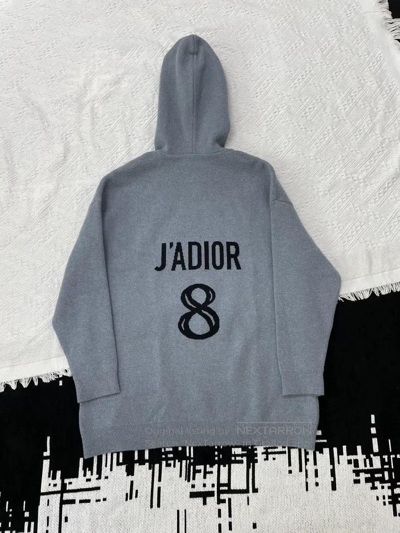 Dior Dior Blue long hooded 8-letter logo cashmere sweater Size XS / US 0-2 / IT 36-38 - 1 Thumbnail