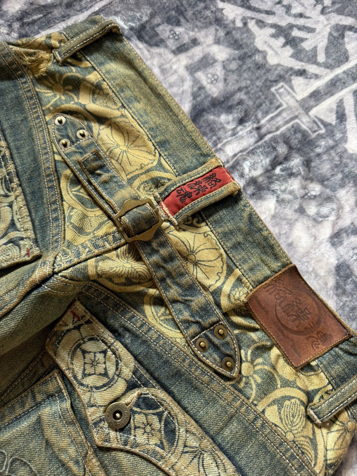 Blue Blue Japan × Japanese Brand × KOJIMA GENES Karakuri Japan Artisanal Double Pocket Mud Wash Baggy Jeans Size US 30 / EU 46 - 9 Thumbnail