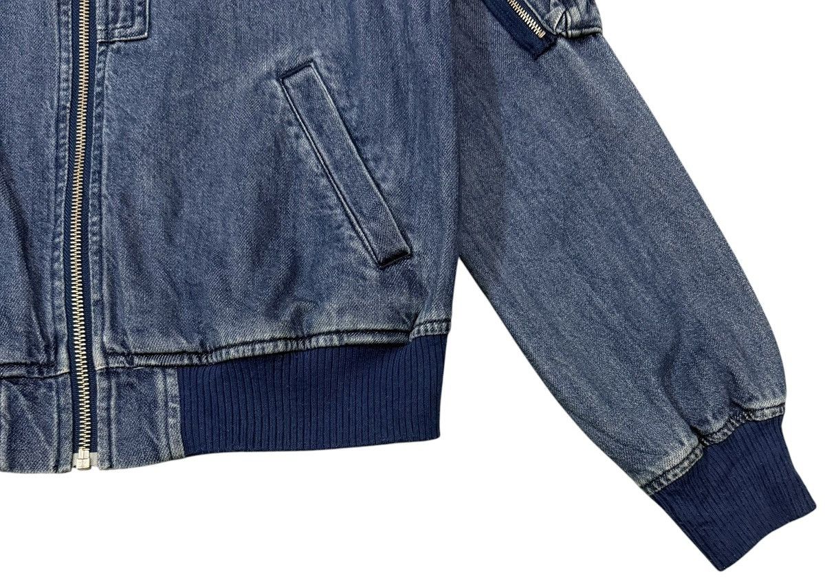 Beams Plus Vintage Beams Heart Zipper Denim Style Flight Bomber Jacket Size M / US 6-8 / IT 42-44 - 3 Thumbnail