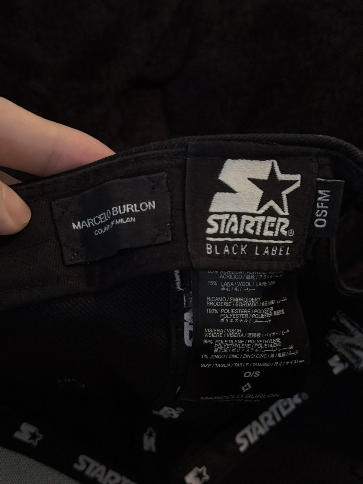Marcelo Burlon Marcelo Burlon Black Hat Size ONE SIZE - 3 Thumbnail