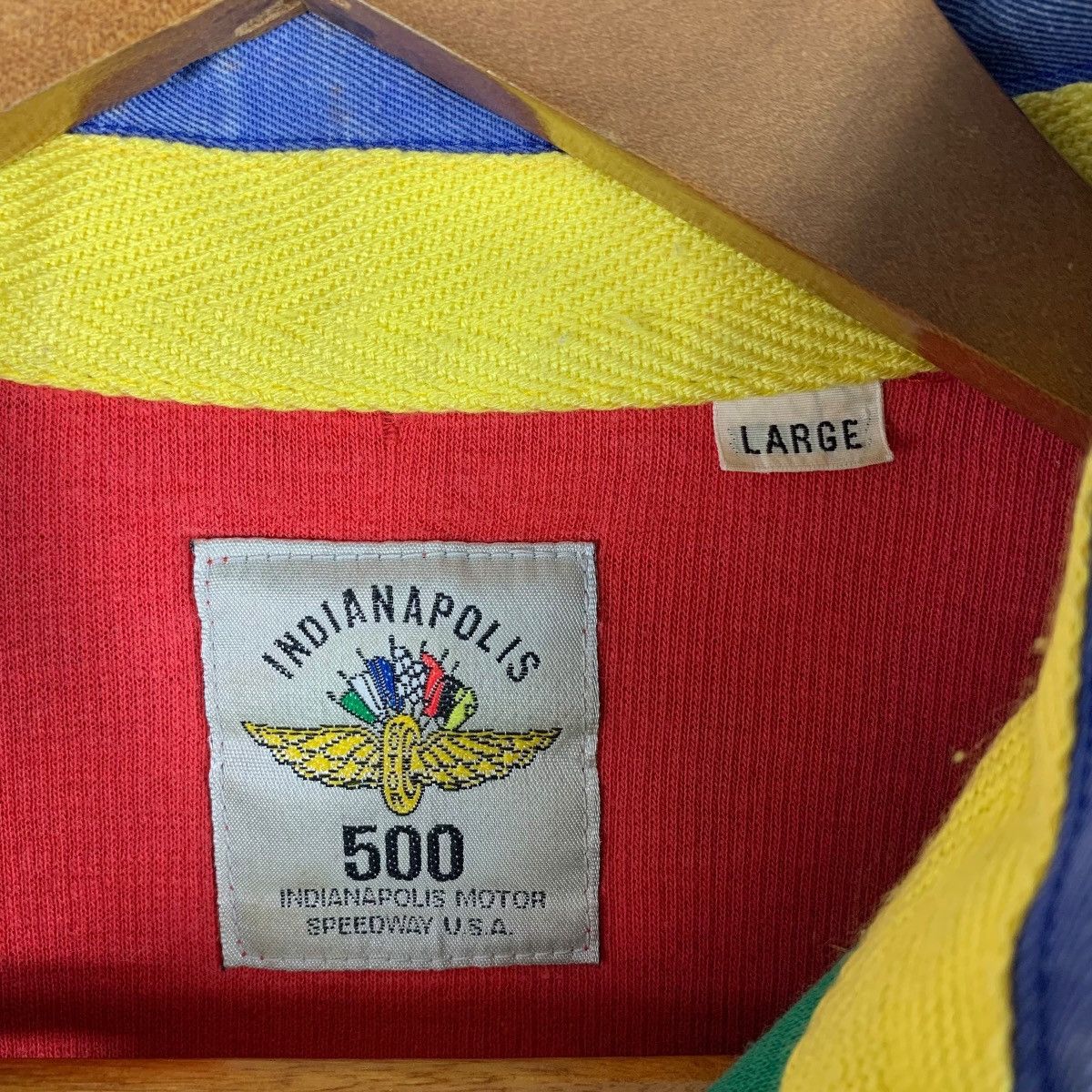 Indian Motorcycle Vintage 90s Indianapolis 500 Motor Speedway Rugby Shirt Size US L / EU 52-54 / 3 - 3 Thumbnail