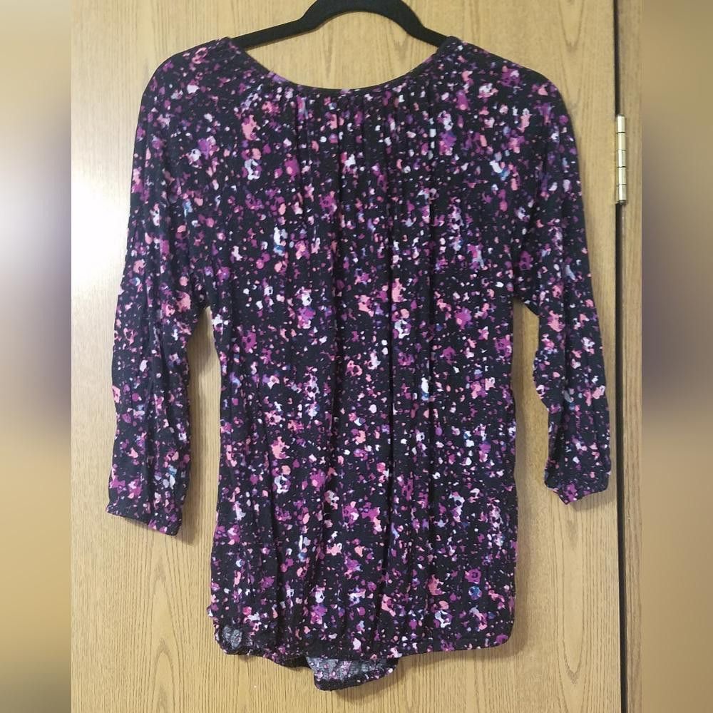 Designer Daisey Fuentes Floral Print Top - Pink and Black Small Size S / US 4 / IT 40 - 2 Thumbnail