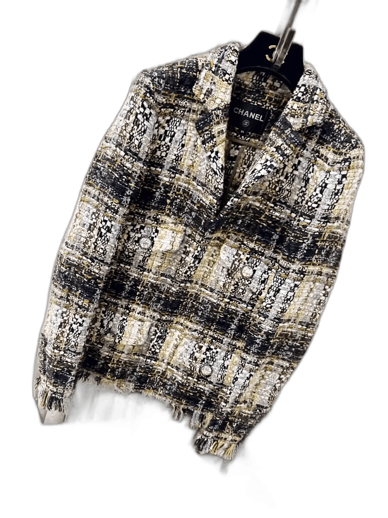Chanel Chanel Multicolor Plaid Fringed Jacket Size XS / US 0-2 / IT 36-38 - 1 Thumbnail