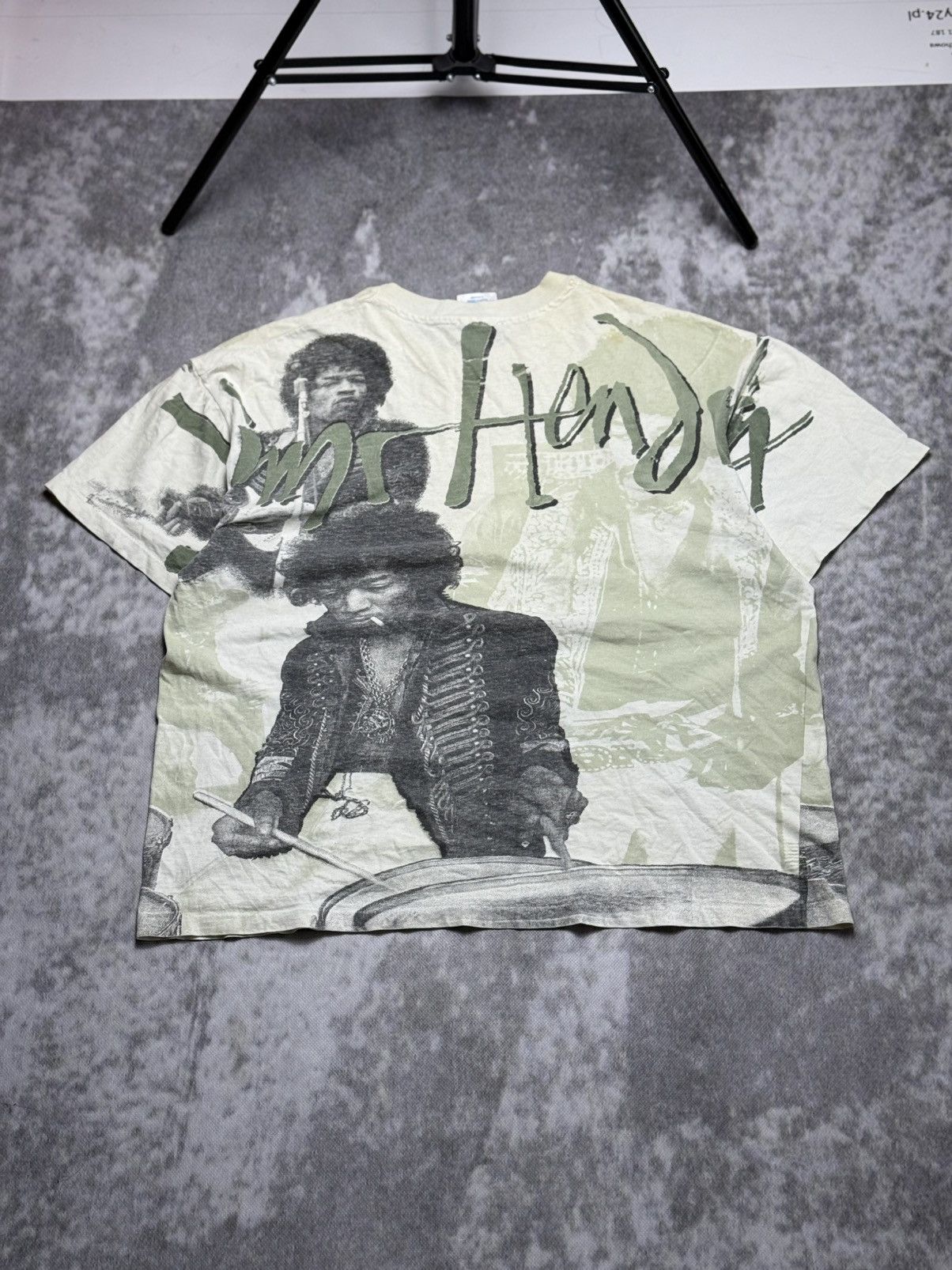Jimi Hendrix Vintage 90s Jimi Hendrix AOP Single Stitch XL Size US XL / EU 56 / 4 - 11 Thumbnail