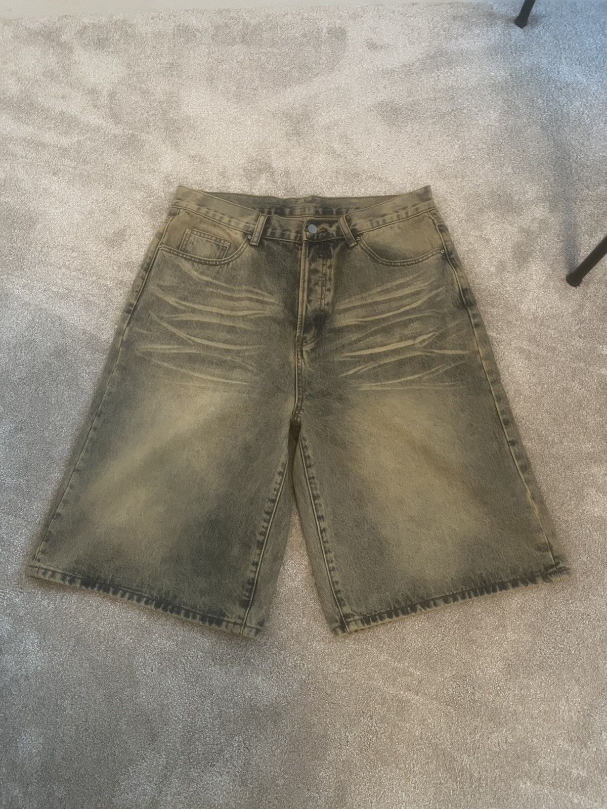 MNML Baggy Dust Stone Denim Shorts Size US 32 / EU 48 - 1 Thumbnail
