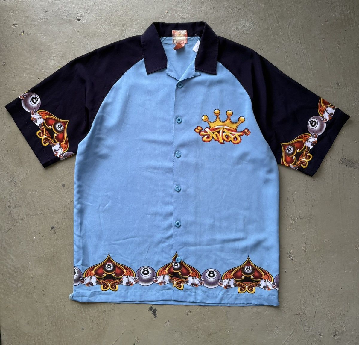 JNCO × Vintage VINTAGE RARE‼️JNCO Jeans Eight Ball Silk Shirts Button Ups Size US L / EU 52-54 / 3 - 1 Thumbnail