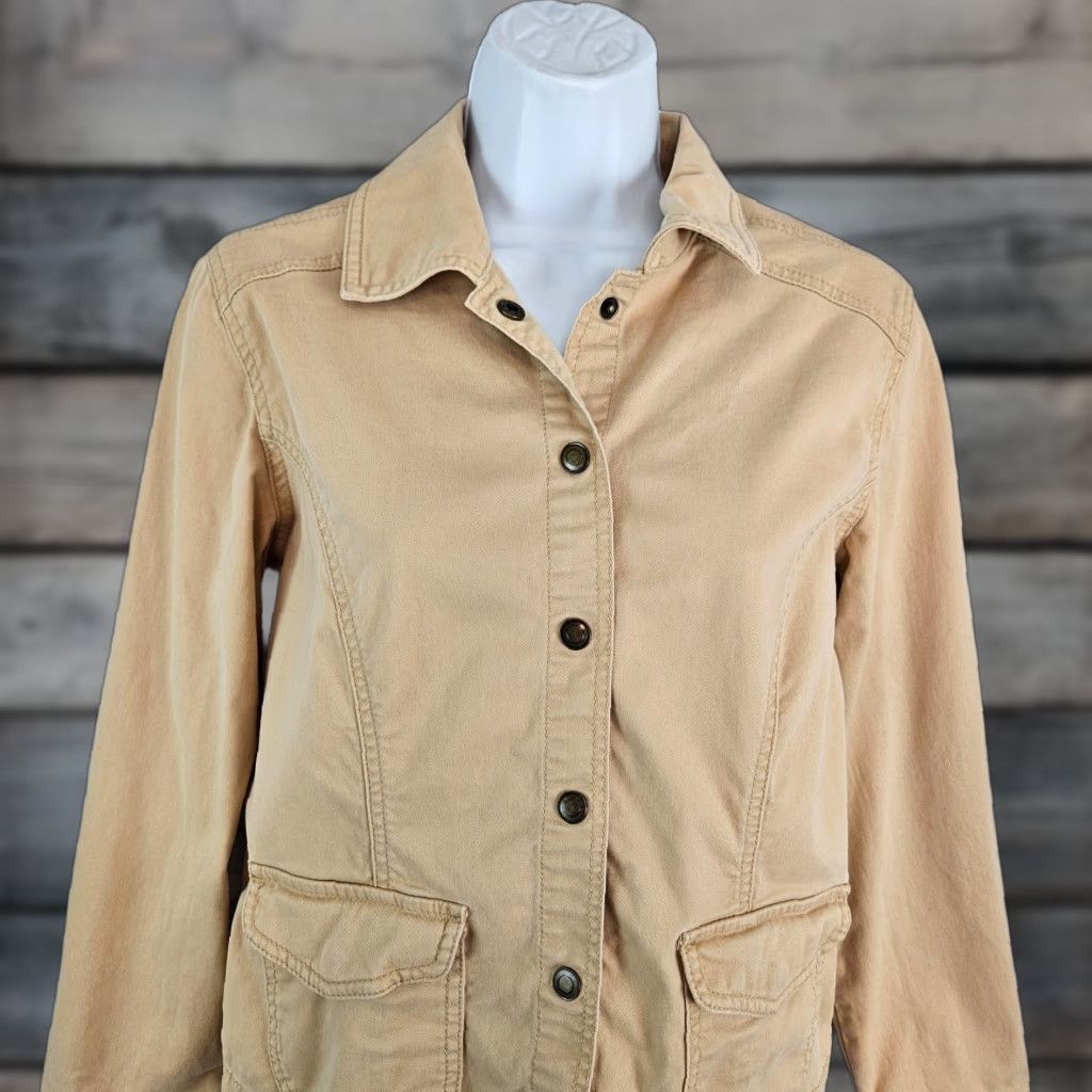 Vintage Chicos Womens Jacket Sz Small Embroidered Button Front Cotton Size S / US 4 / IT 40 - 1 Thumbnail