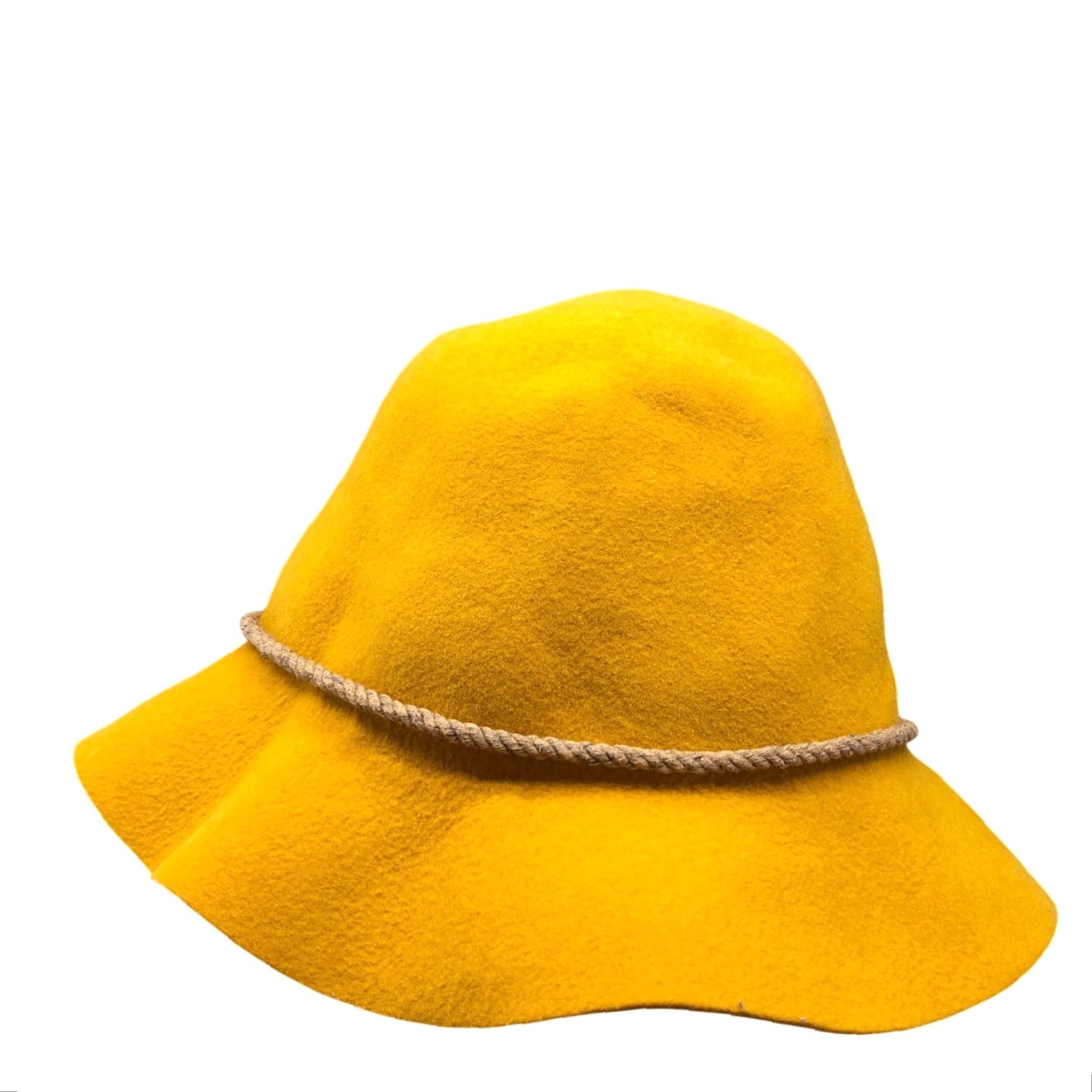 Vintage VINTAGE The Salting Wool Fedora Hat Womens 3 (22'') Mustard Yellow Paper Braid Fedora Wool Hat Womens One Size Yellow Bohemian 90s Mens Womens Size ONE SIZE - 3 Thumbnail