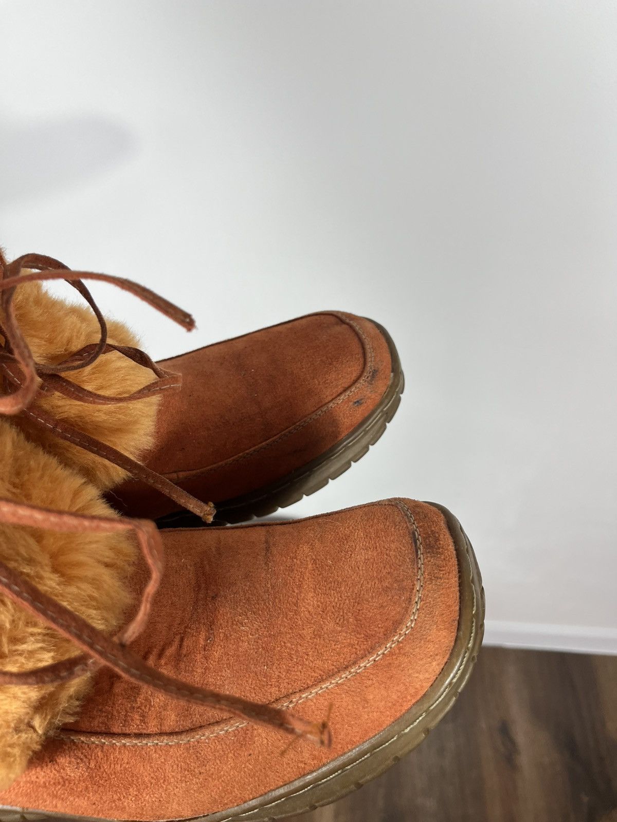 Vintage Vintage Faux Fur Suede Winter Boots Orange Mid Calf EU 40 Size US 10 / IT 40 - 7 Thumbnail
