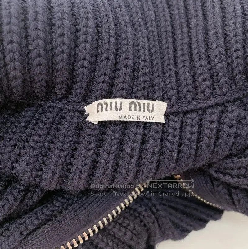 Miu Miu Miu Miu Black Wool Zip Jacket for Women . Size M / US 6-8 / IT 42-44 - 6 Thumbnail