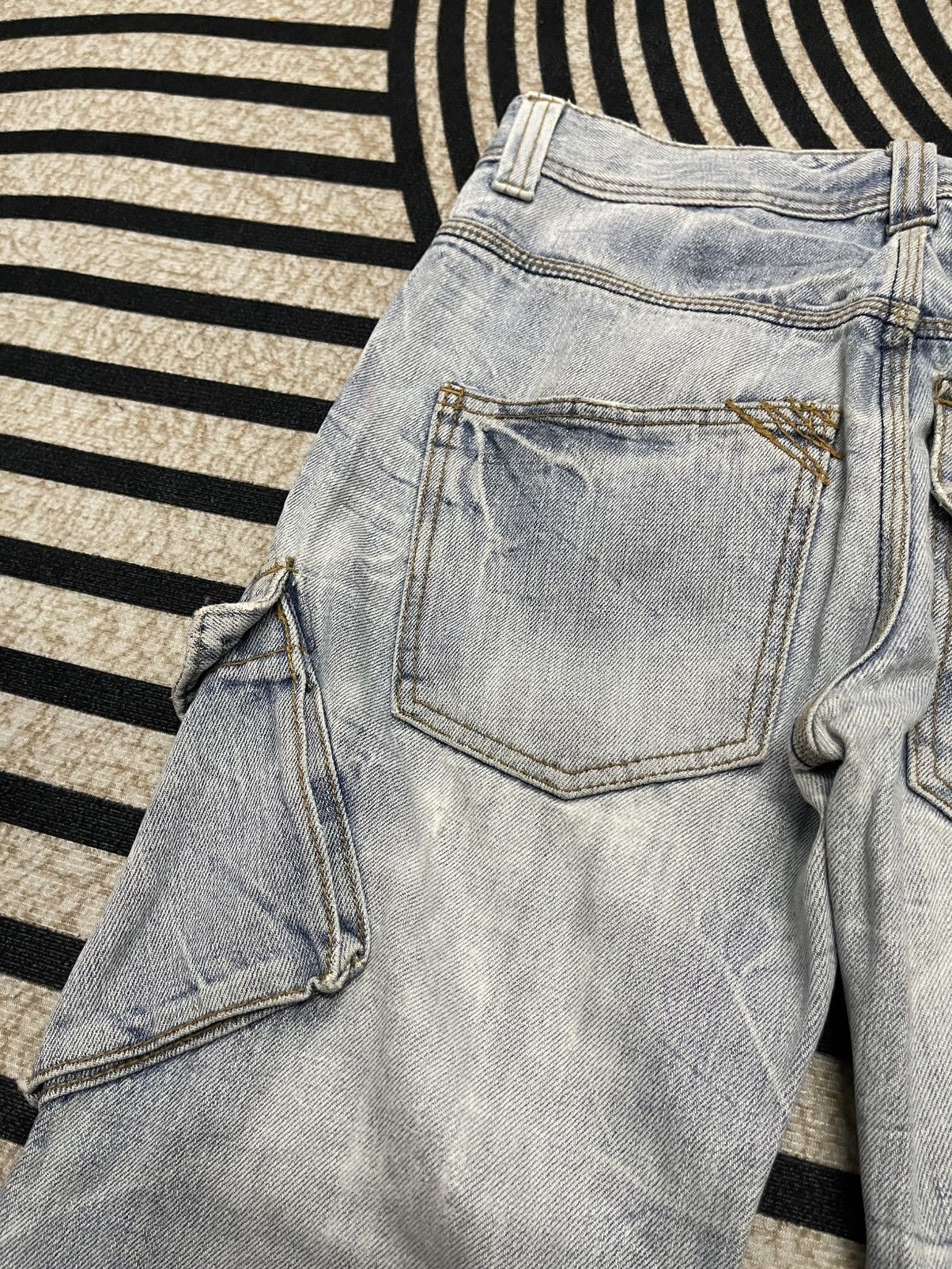 Beauty Beast 2000s TWENTY WORKS STUDDED SIDE POCKET JEANS RARE Size US 31 - 18 Thumbnail