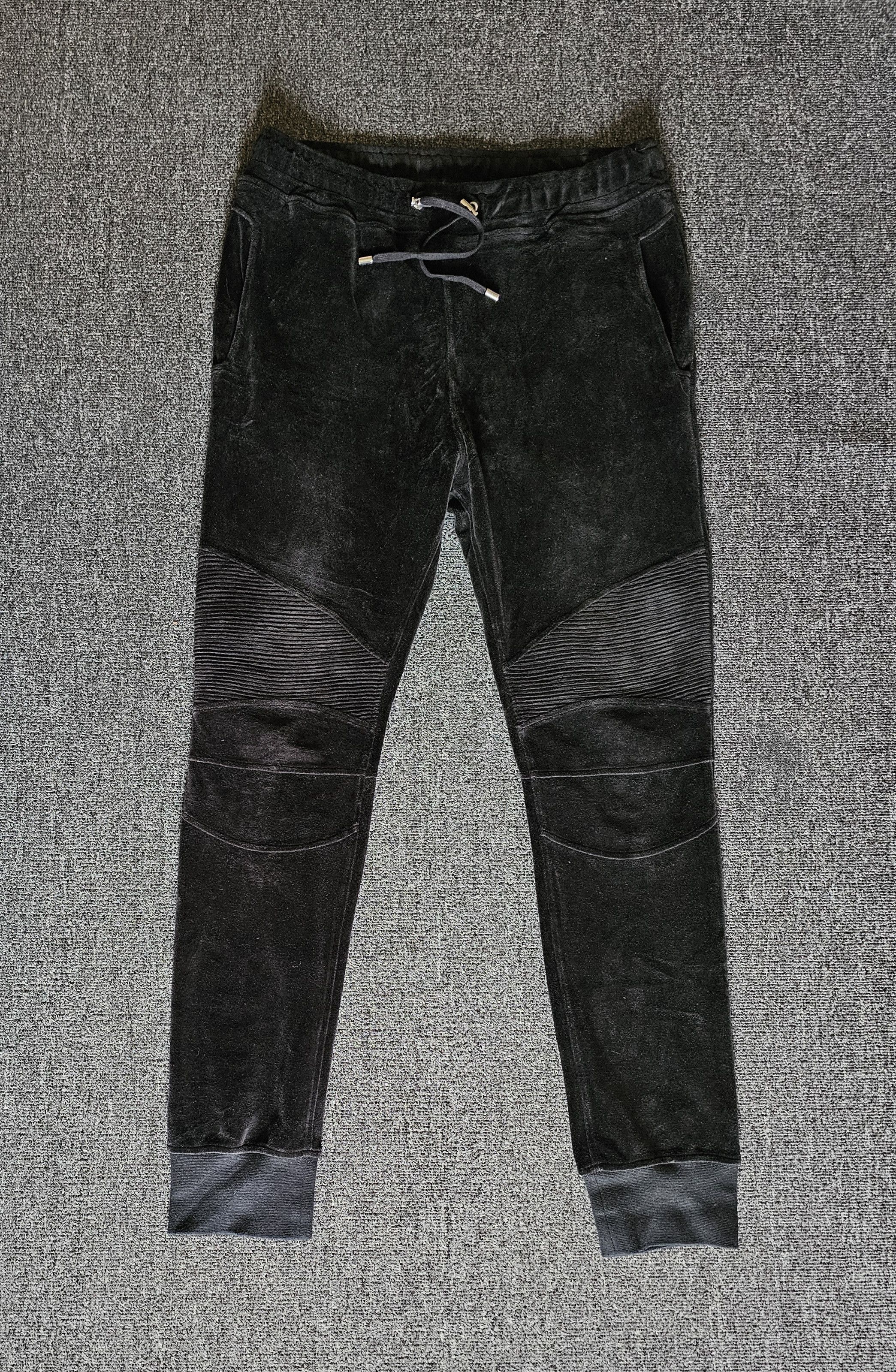 Balmain BALMAIN Men's Velvet Biker Pants Size XL Size US 33 - 1 Thumbnail